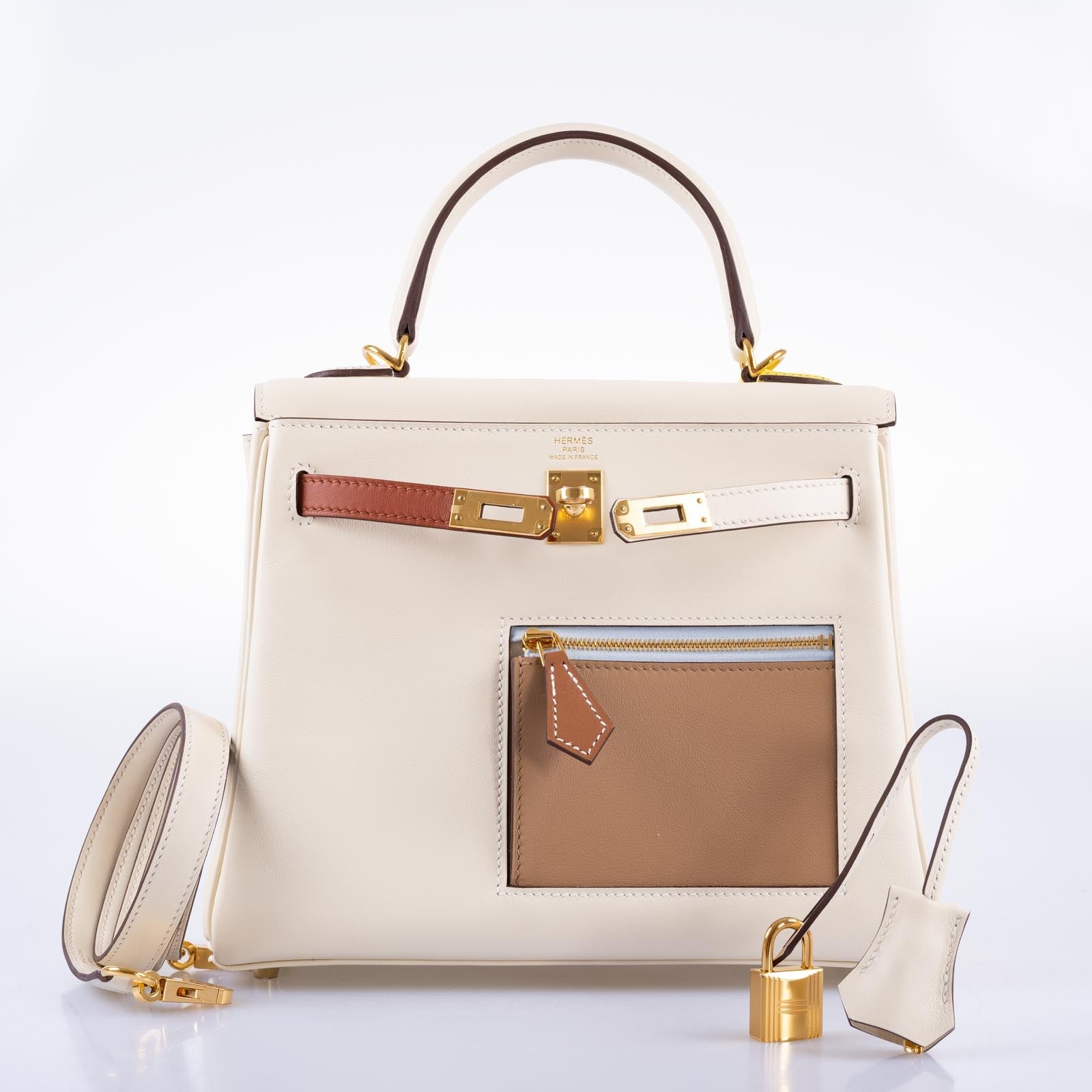 Hermès Colormatic Kelly 25 Nata Swift Gold Hardware