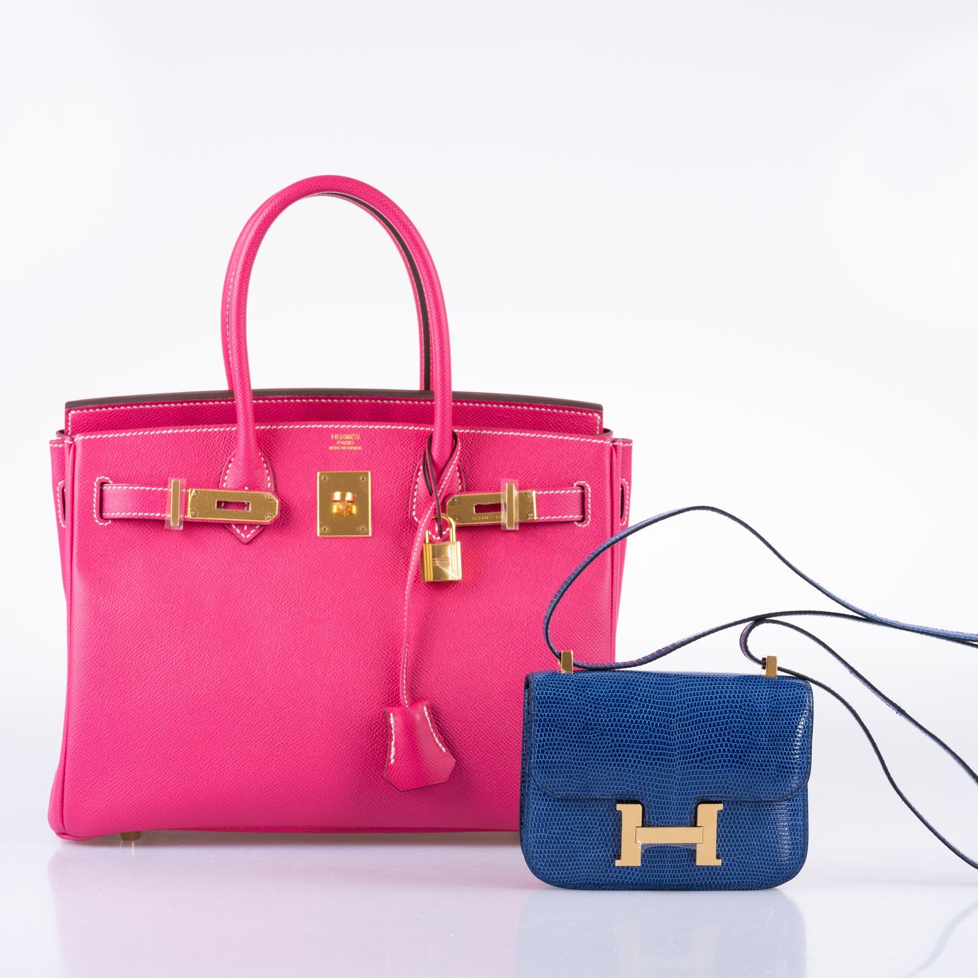 Hermès Constance 14 Micro Bleu Saphir Niloticus Lizard Gold Hardware