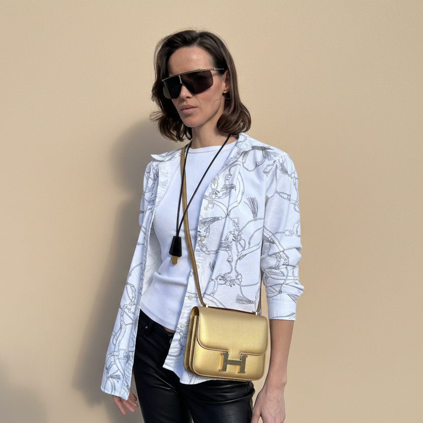 Hermès Constance 18 Doré Chèvre Chamkila Permabrass Hardware