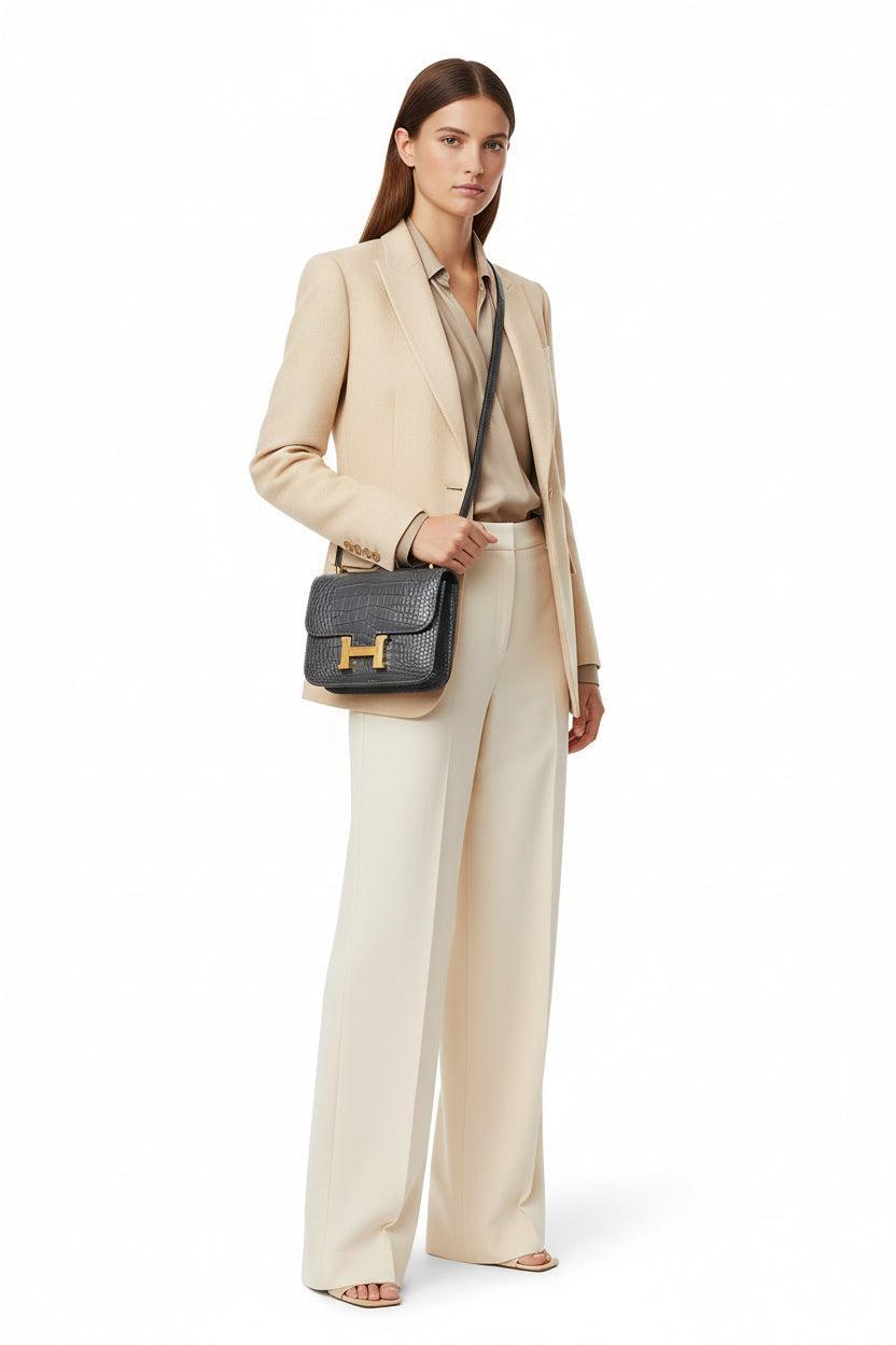 Hermès Constance 18 Graphite Matte Alligator Gold Hardware