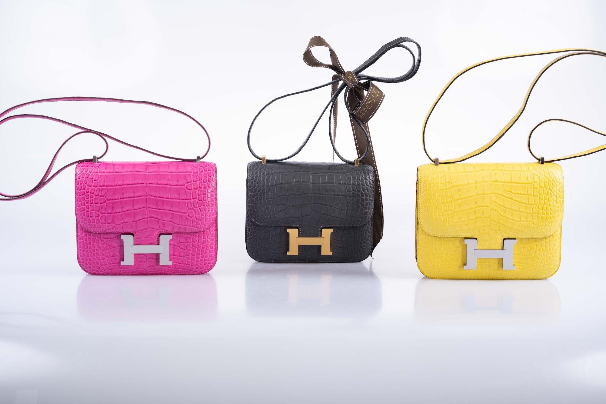 Hermès Constance 18 Graphite Matte Alligator Gold Hardware