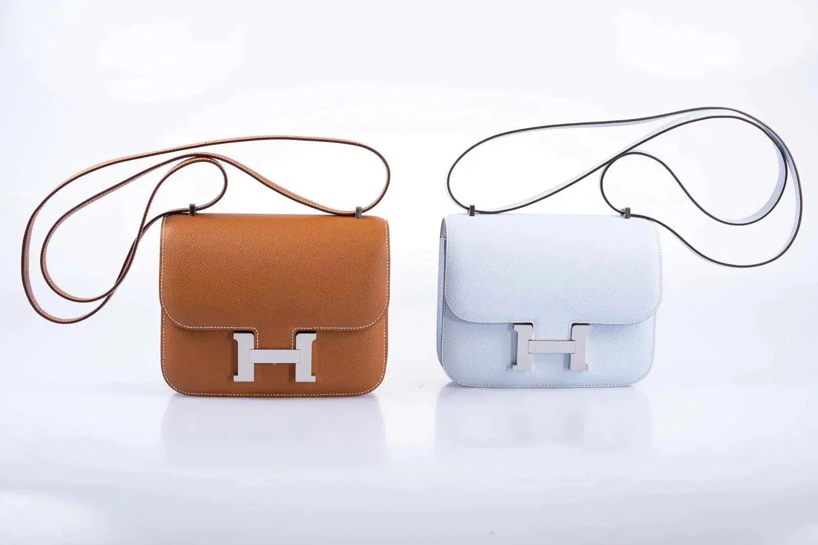 Hermès Constance 18 Mini III Mirror Bag Gold Epsom with Palladium Hardware