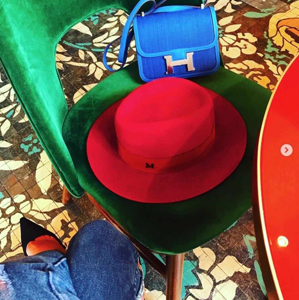 Hermès Constance 18 Mykonos and Blue Thalassa Crinoline Palladium Hardware