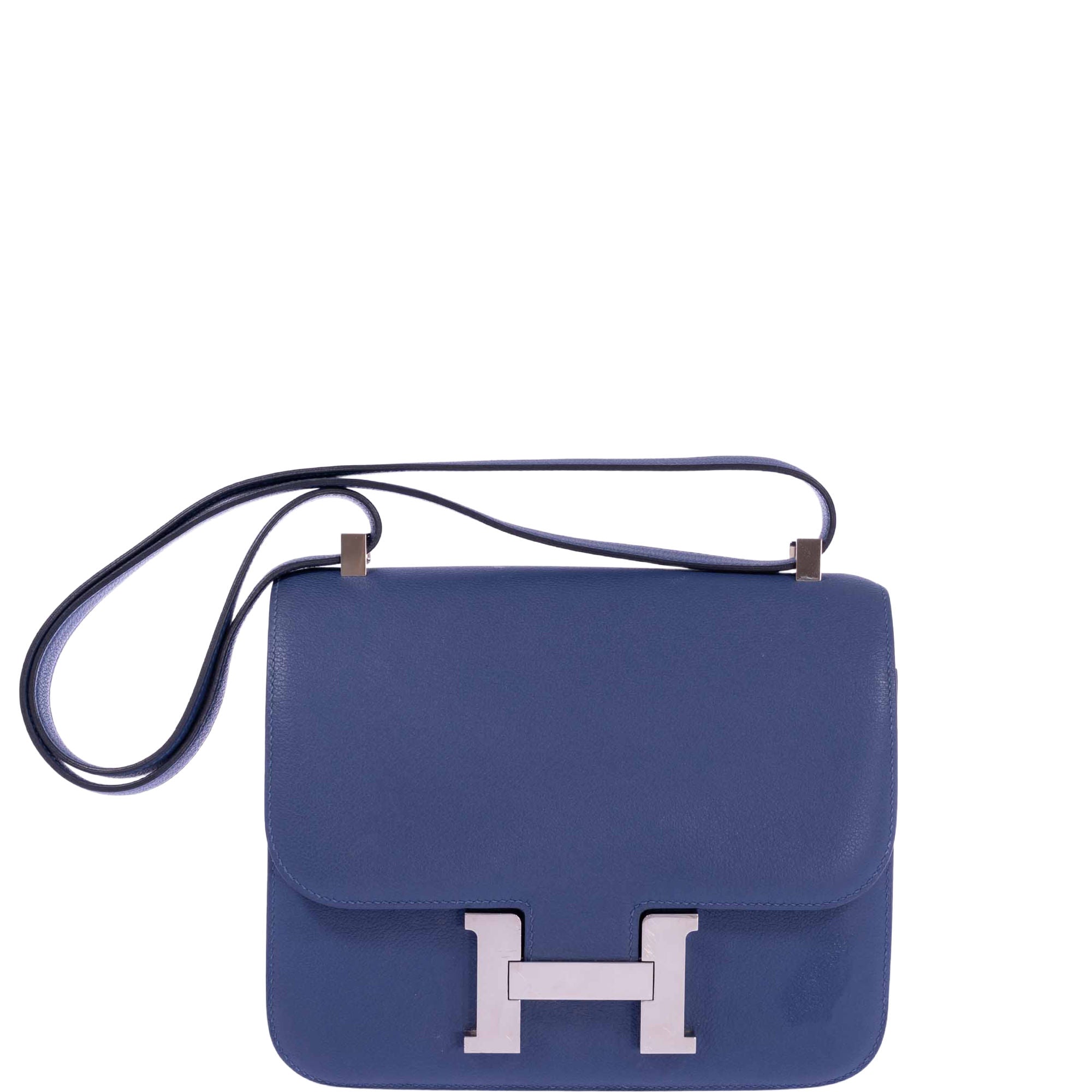 Hermès Constance 24 Bleu Brighton Evercolor Leather Palladium Hardware