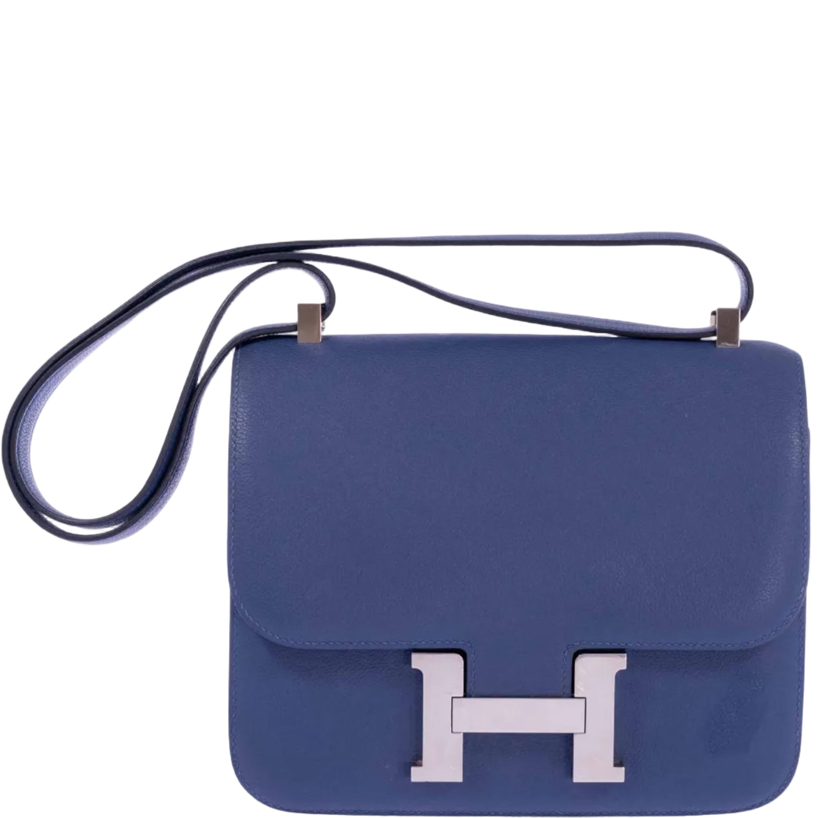 Hermès Constance 24 Bleu Brighton Evercolor Palladium Hardware