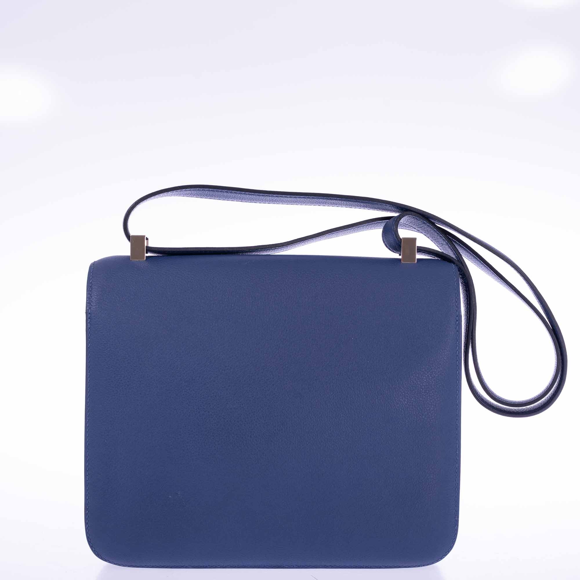 Hermès Constance 24 Bleu Brighton Evercolor Palladium Hardware