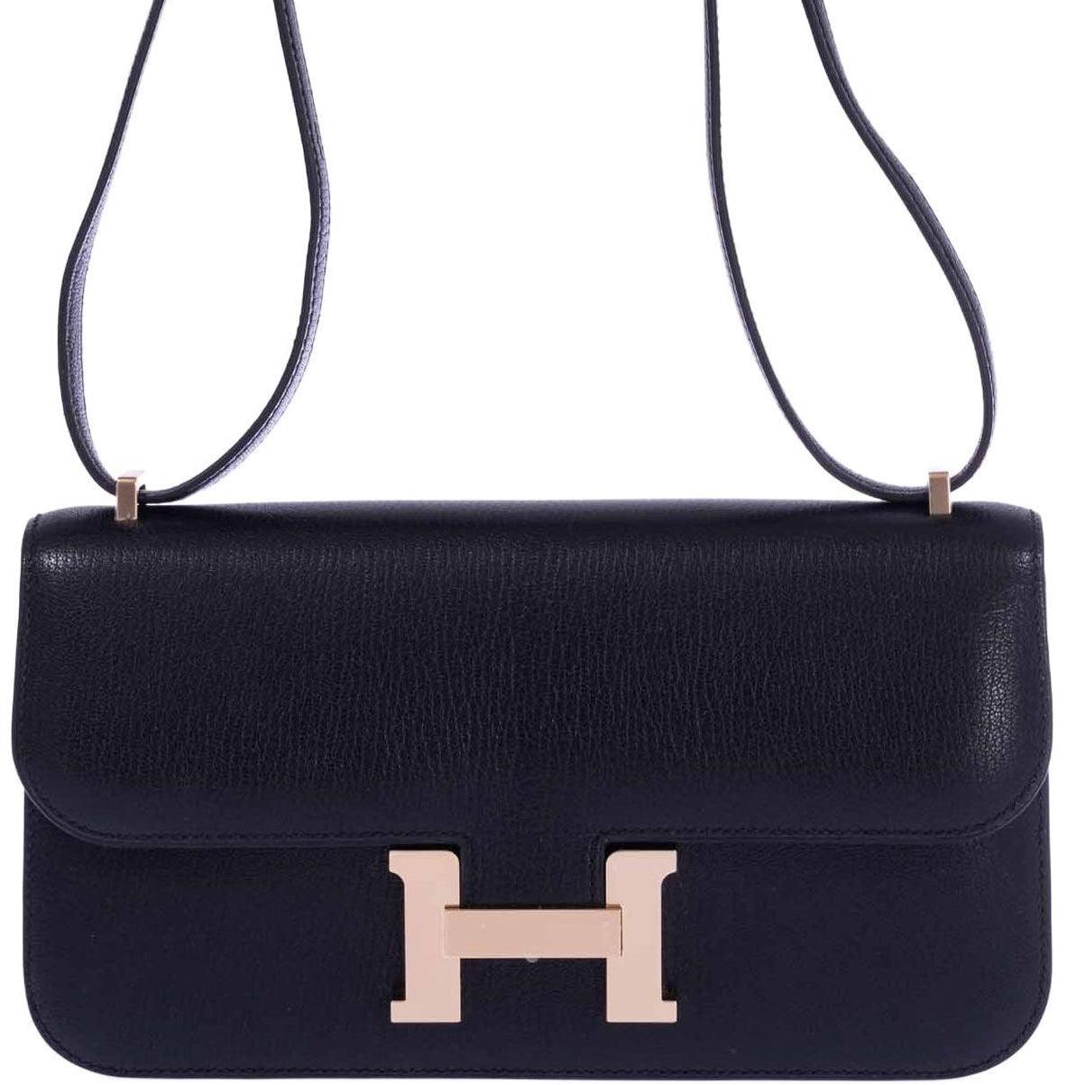 Hermès Constance Elan Noir Chèvre Chamkila Permabrass Hardware