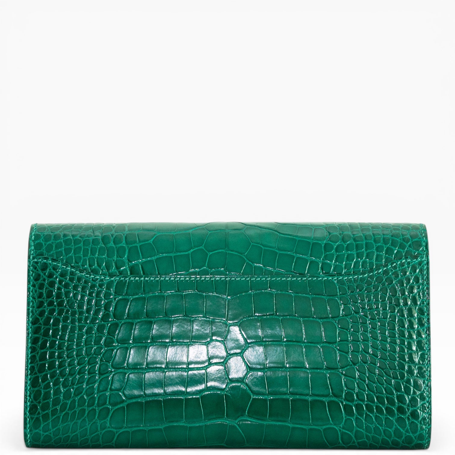 Hermès Constance Long Wallet Vert Émeraude Shiny Alligator Gold Hardware