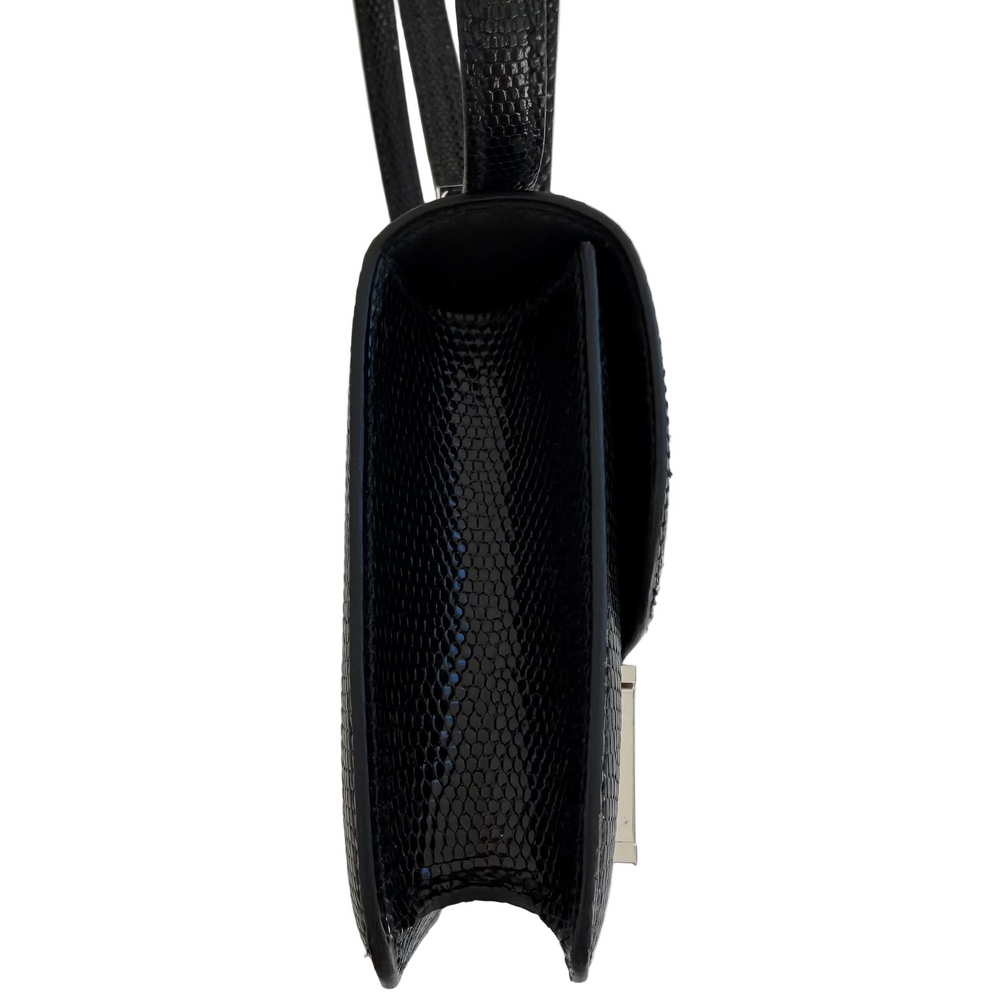 Hermès Constance Micro 14 Noir Lizard Palladium Hardware
