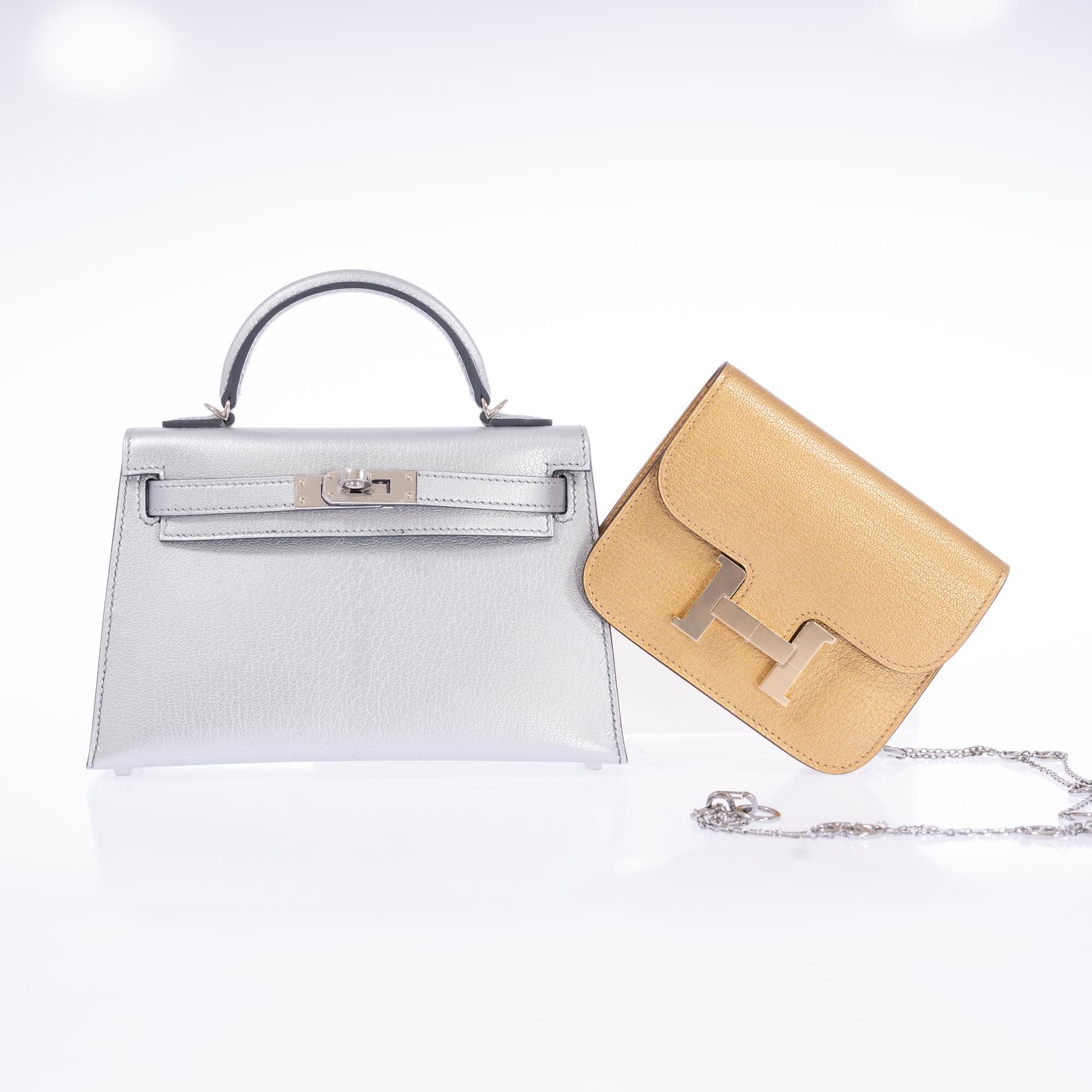 Hermès Constance Slim Gold Doré in Chamkilight Goatskin Permabrass Hardware