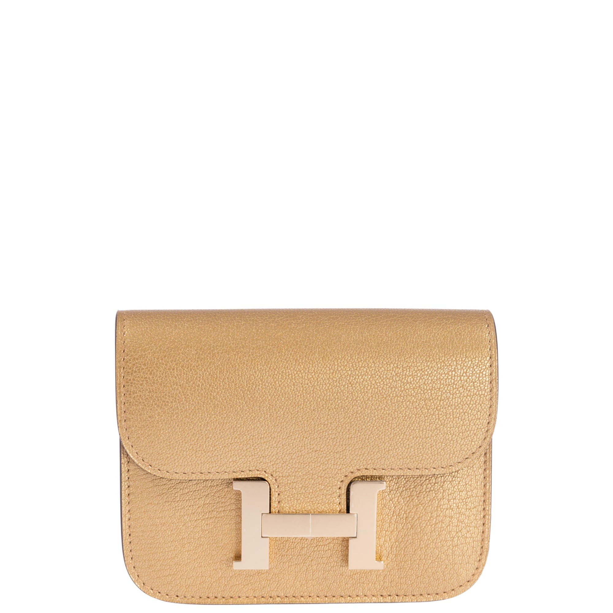 Hermès Constance Slim Gold Doré in Chamkilight Goatskin Permabrass Hardware