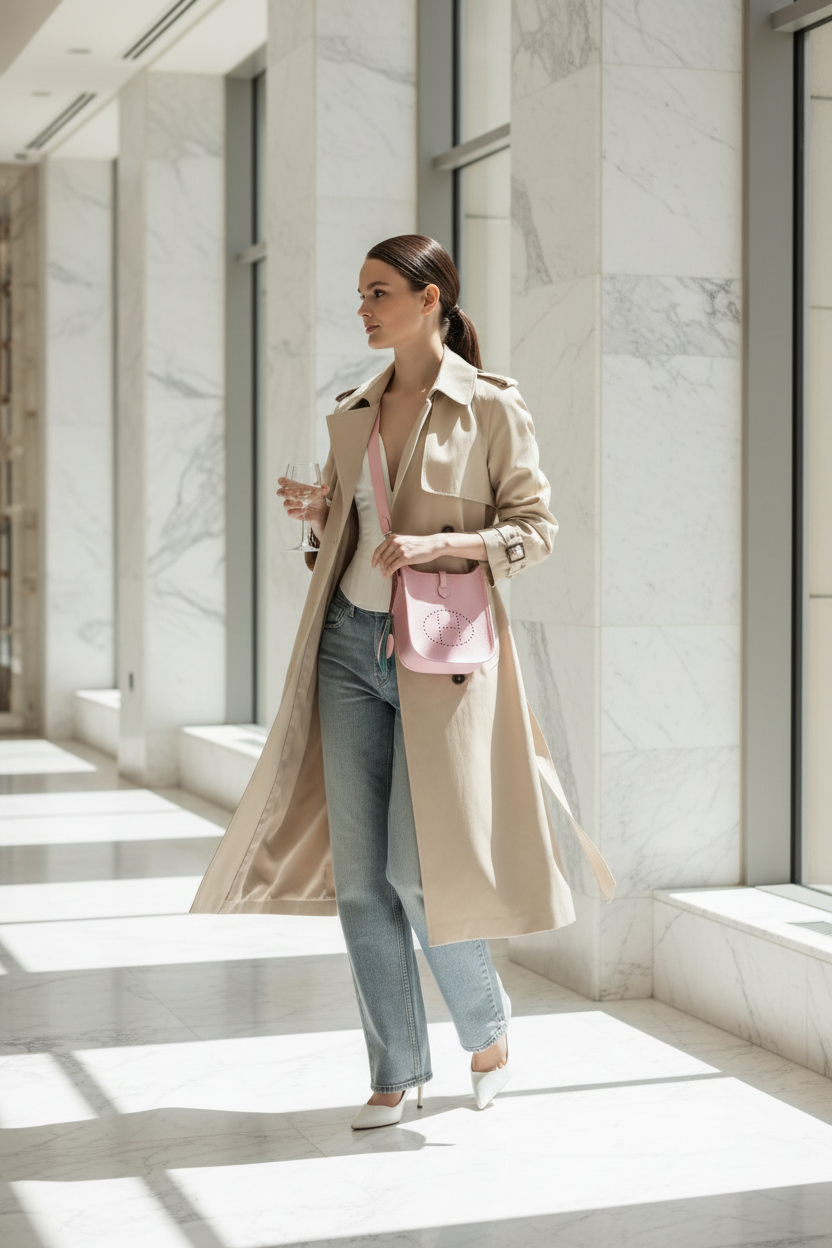 Hermès Evelyne 16 TPM Rose Sakura Clemence Palladium Hardware