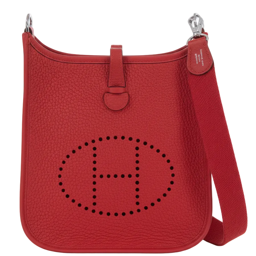Hermès Evelyne 16 TPM Rouge Radieux Clemence Palladium Hardware