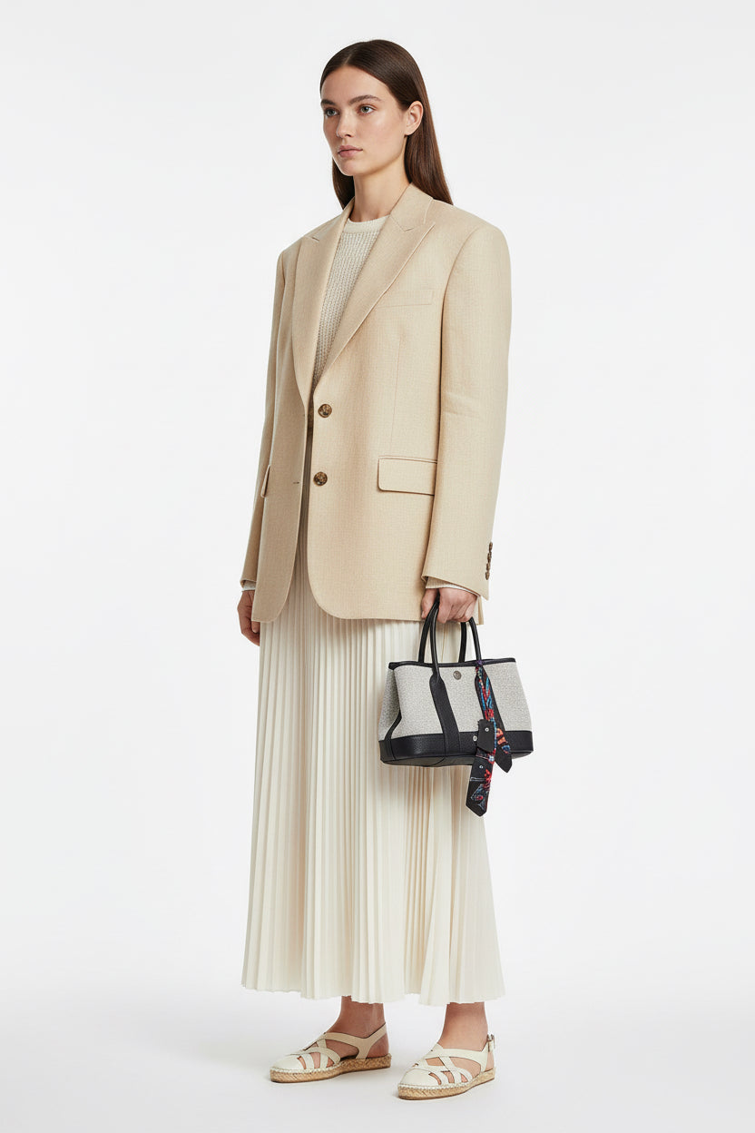 Hermès Garden Party Micro (TTPM) Toile H Viking & Ébène Veau Negonda Palladium Hardware