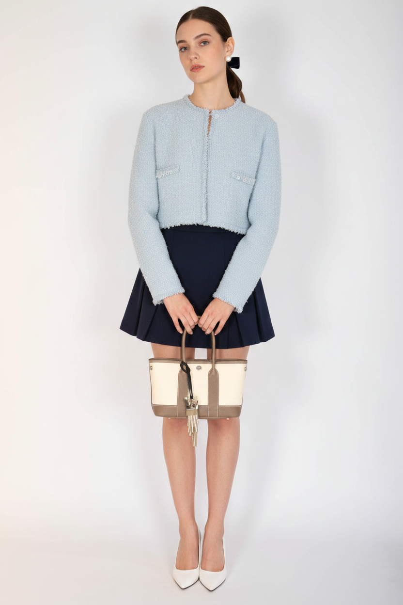 Hermès Garden Party Neo 23 Vanille Toile Officier & Étoupe Negonda Palladium Hardware