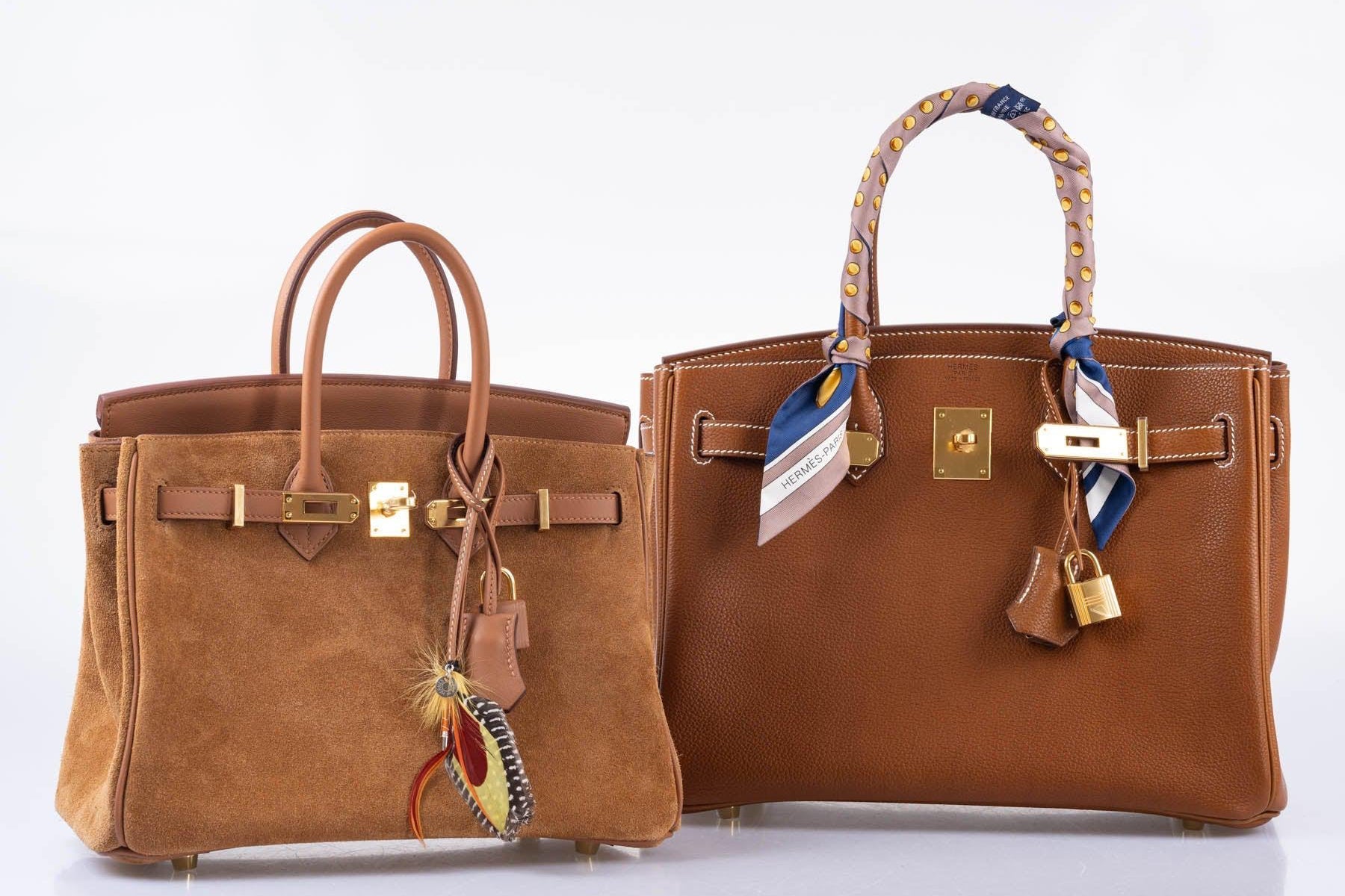 Hermès Grizzly Birkin 25 Gold Grizzly Suede and Swift Gold Hardware
