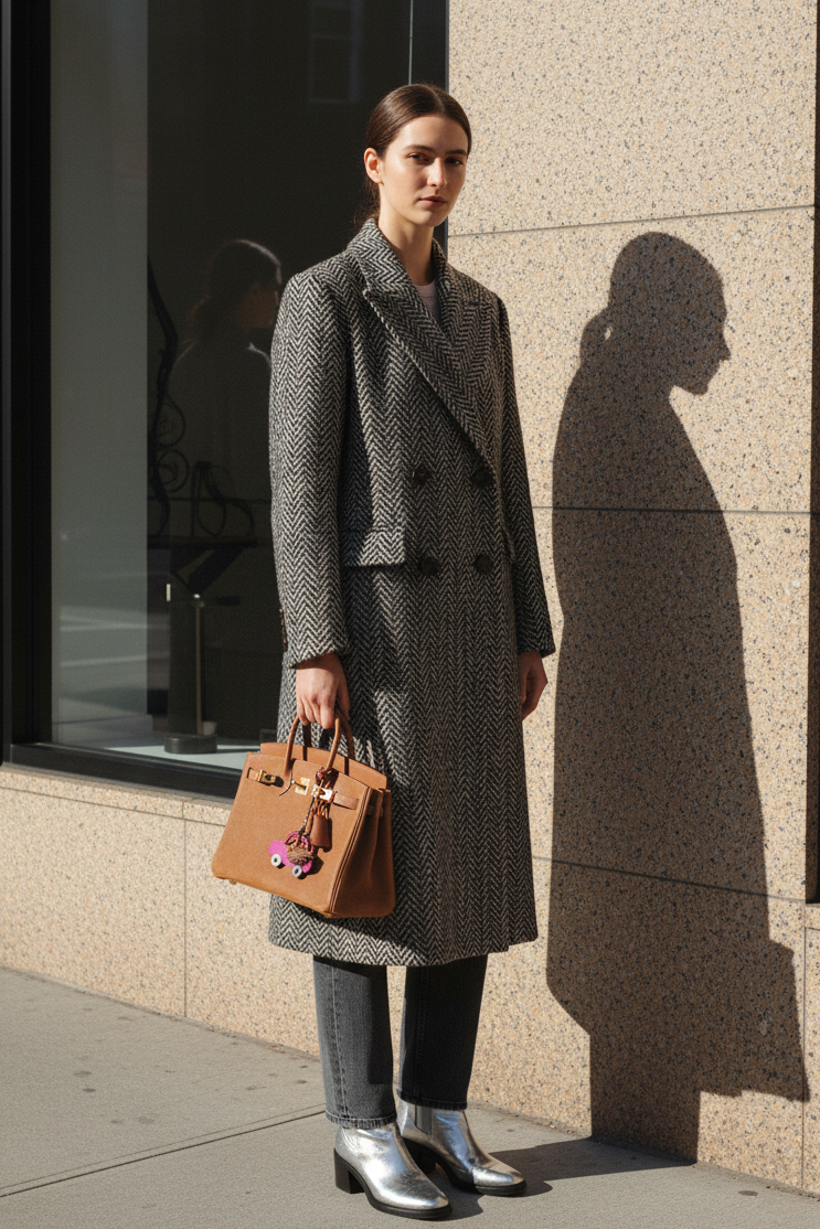 Hermès Grizzly Birkin 25 Gold Grizzly Suede and Swift Gold Hardware