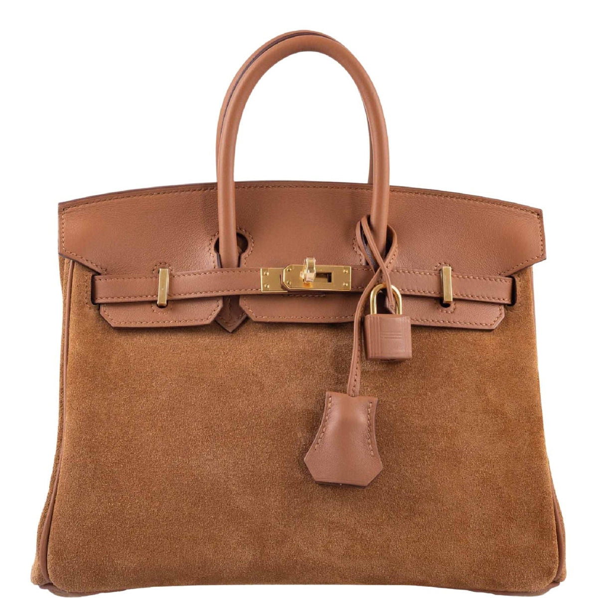 Hermès Grizzly Birkin 25 Gold Grizzly Suede and Swift Gold Hardware