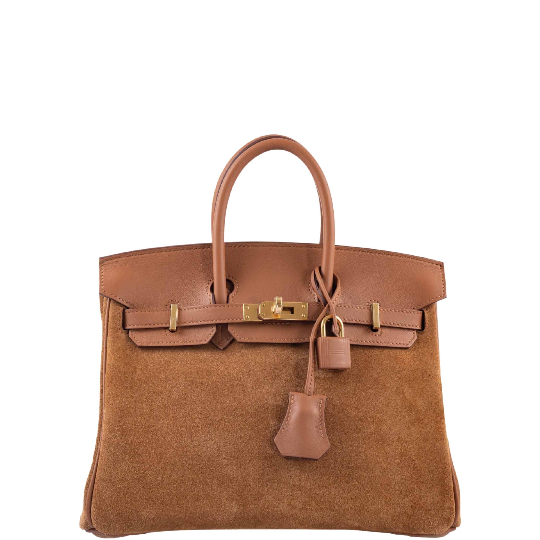 Hermès Grizzly Birkin 25 Gold Grizzly Suede and Swift Gold Hardware