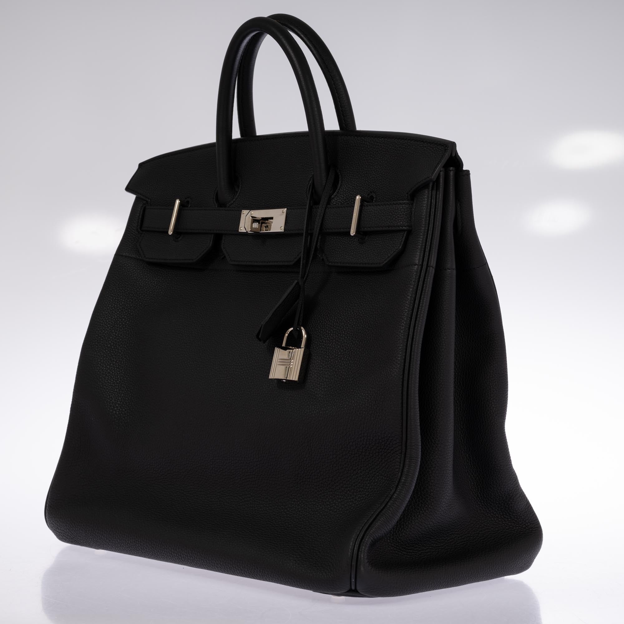 Hermès HAC 40 Black Togo with Palladium Hardware