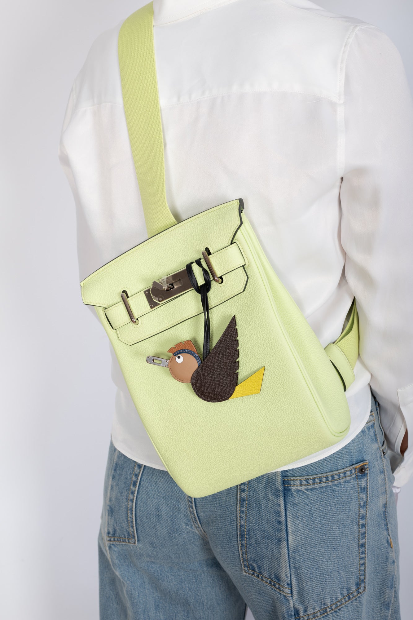 Hermès HAC À Dos PM Vert Absinthe Togo Palladium Hardware
