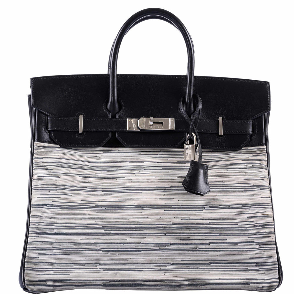 Hermès HAC Birkin 32 Vibrato & Noir Box Calf Palladium Hardware