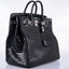 Hermès HAC Birkin 40 Black Matte Porosus Crocodile Palladium Hardware