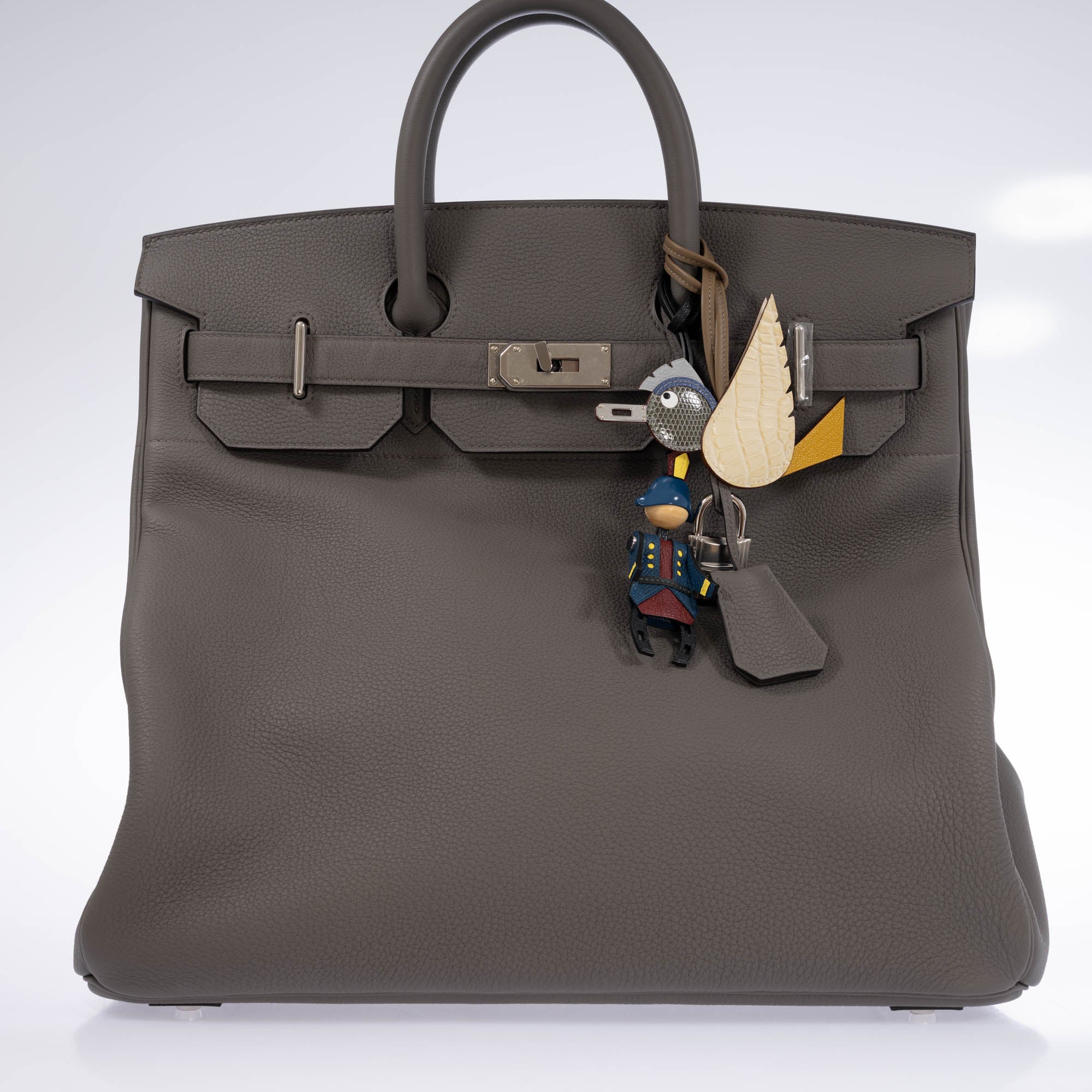 Hermès HAC Birkin 40 Etain Togo Palladium Hardware | JANEFINDS
