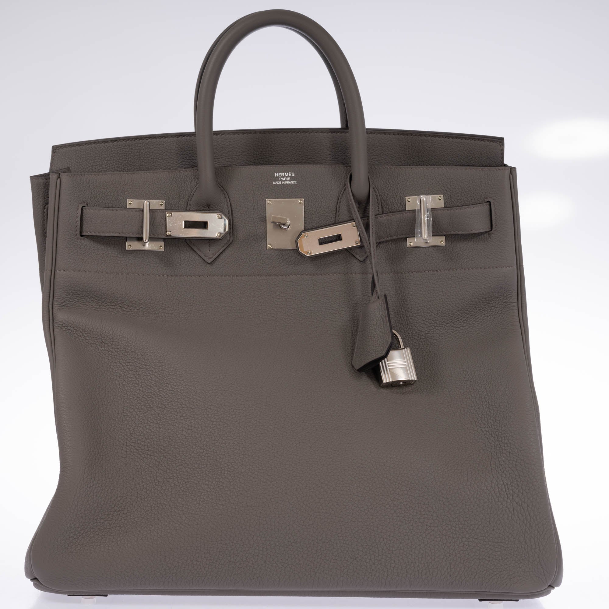 HERMES グレー タンクトップ Hermès HAC Birkin 40 Etain Togo Palladium Hardware | JANEFINDS