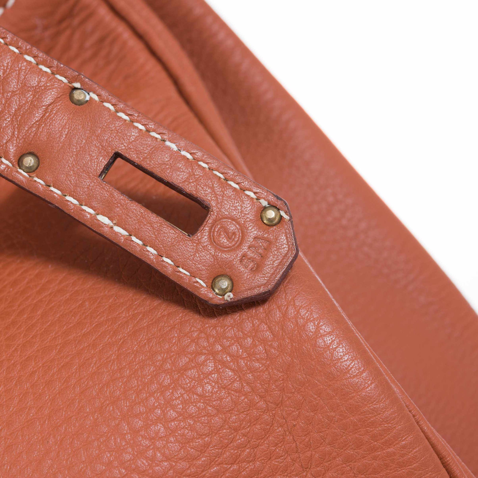 Hermès HAC Birkin 45 Etrusque Clémence Leather Gold Hardware