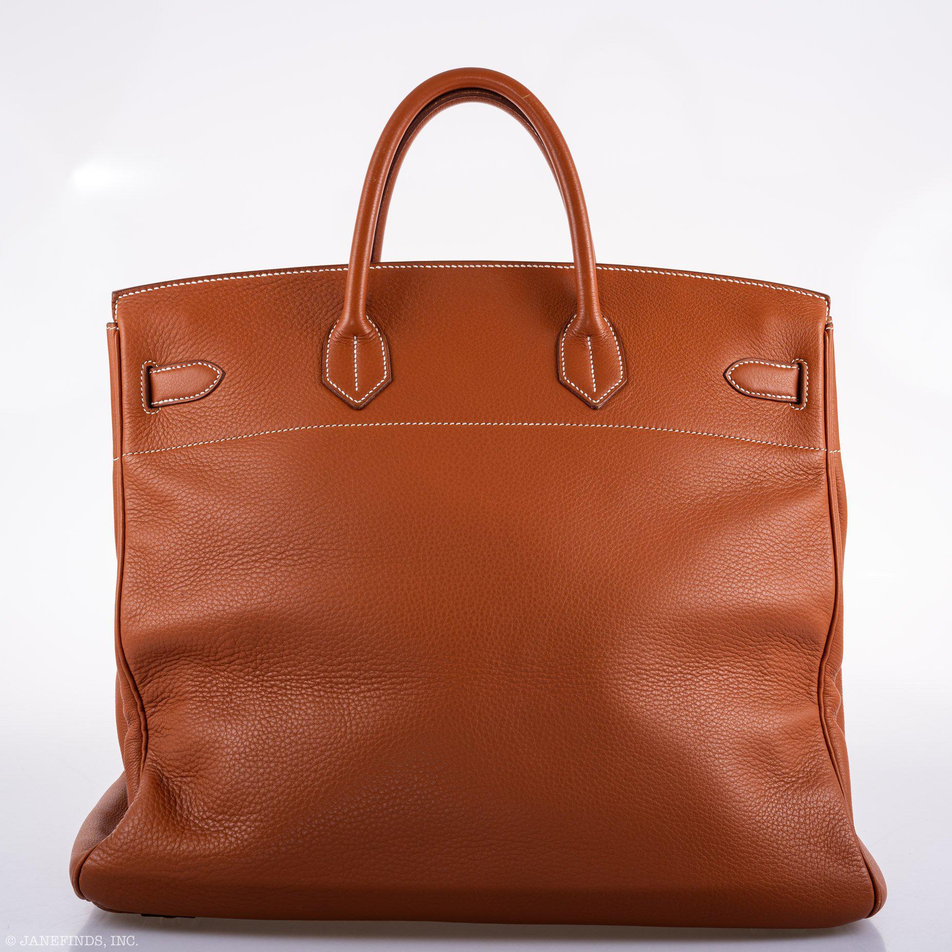 Hermès HAC Birkin 45 Etrusque Clémence Leather Gold Hardware