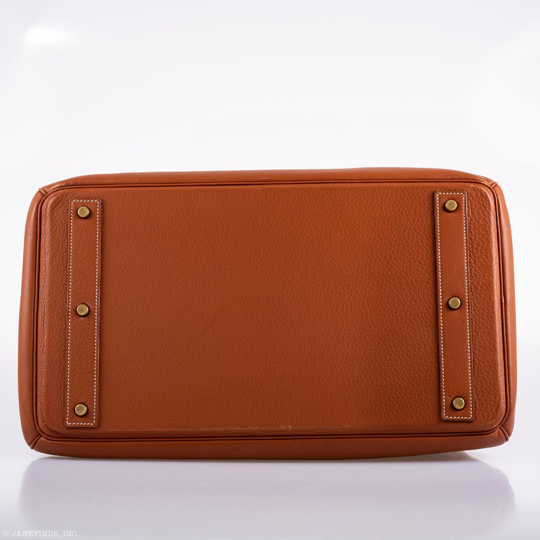 Hermès HAC Birkin 45 Etrusque Clémence Leather Gold Hardware