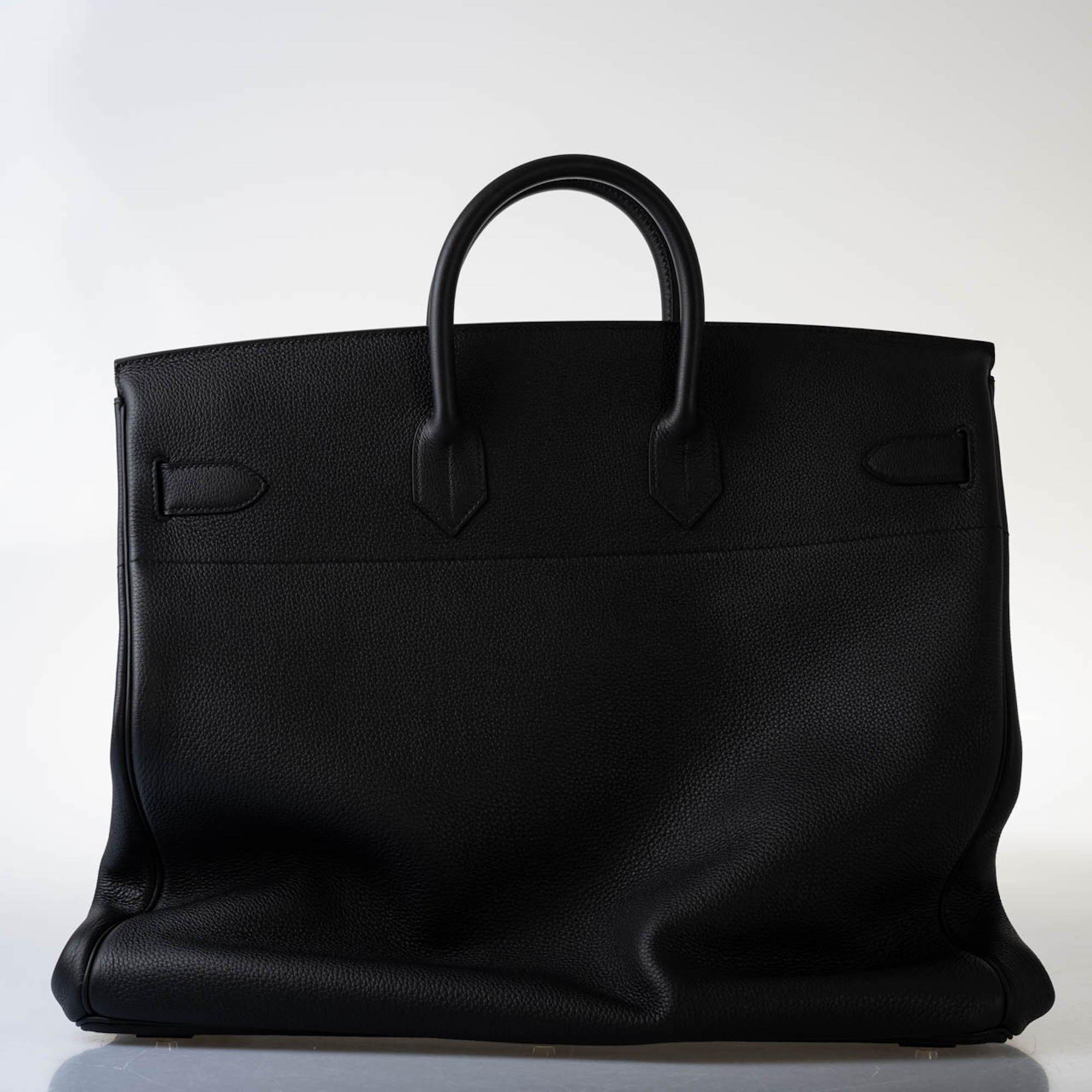 Hermès HAC Birkin 50 Voyager Black Togo Palladium Hardware
