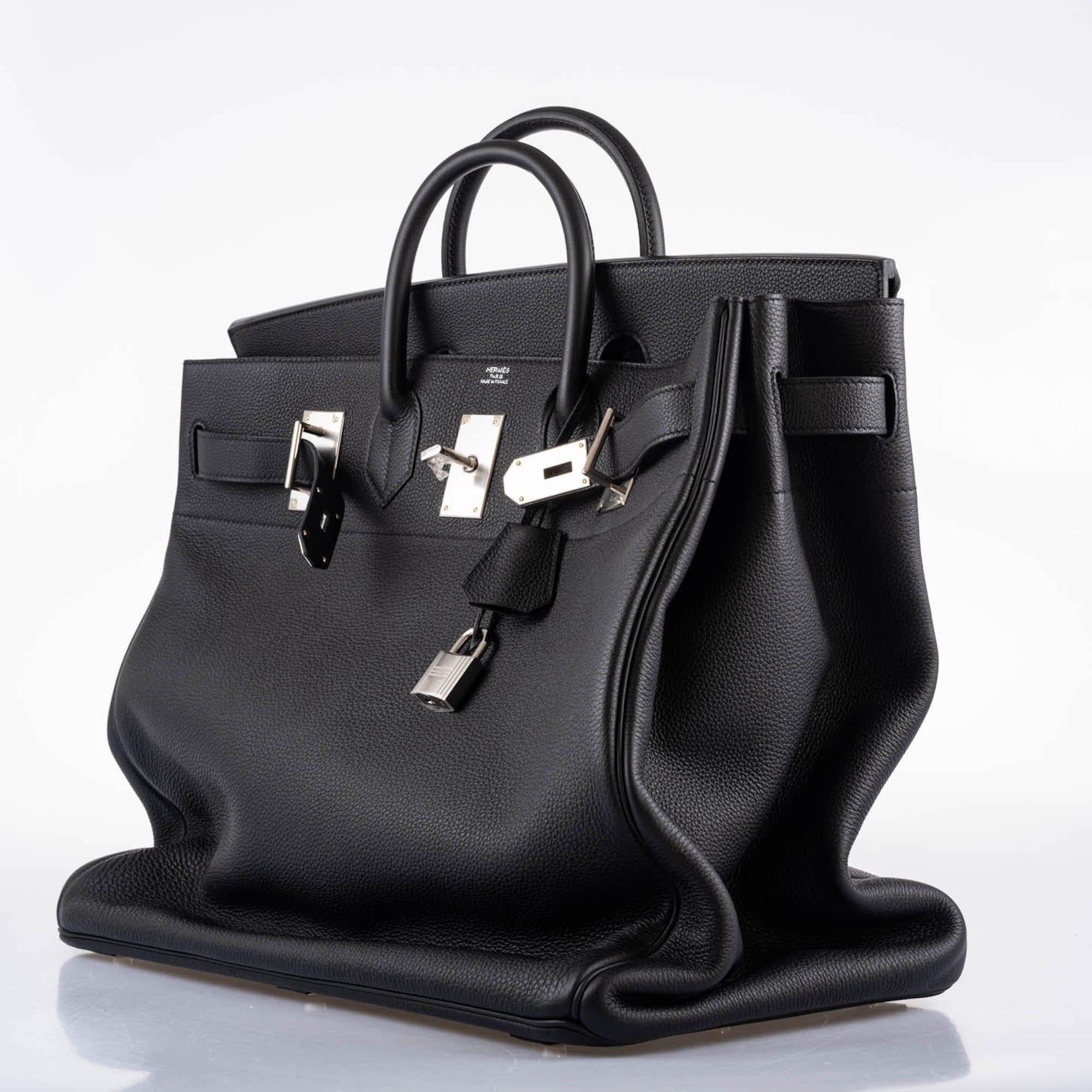 Hermès HAC Birkin 50 Voyager Black Togo Palladium Hardware