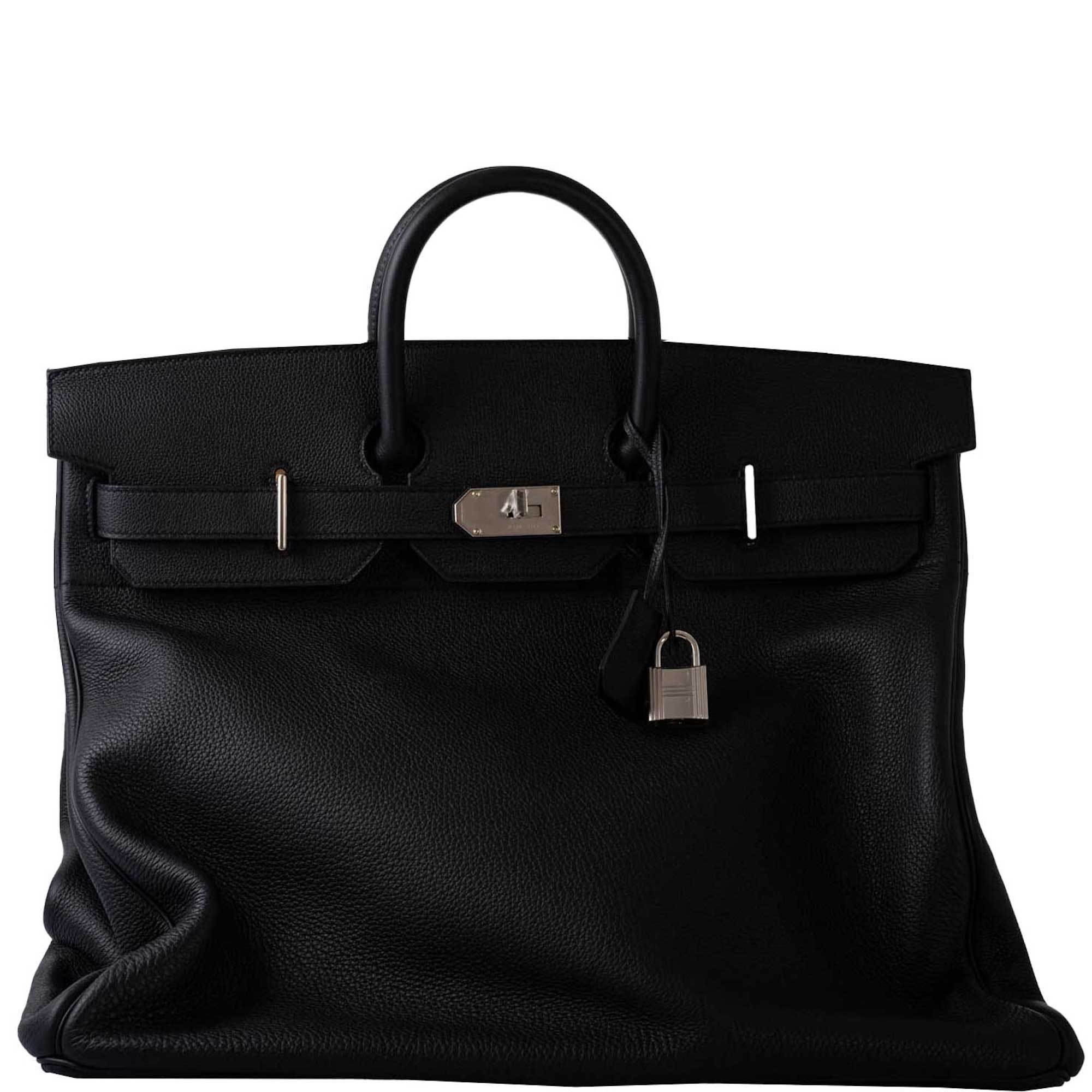 Hermès HAC Birkin 50 Voyager Black Togo Palladium Hardware
