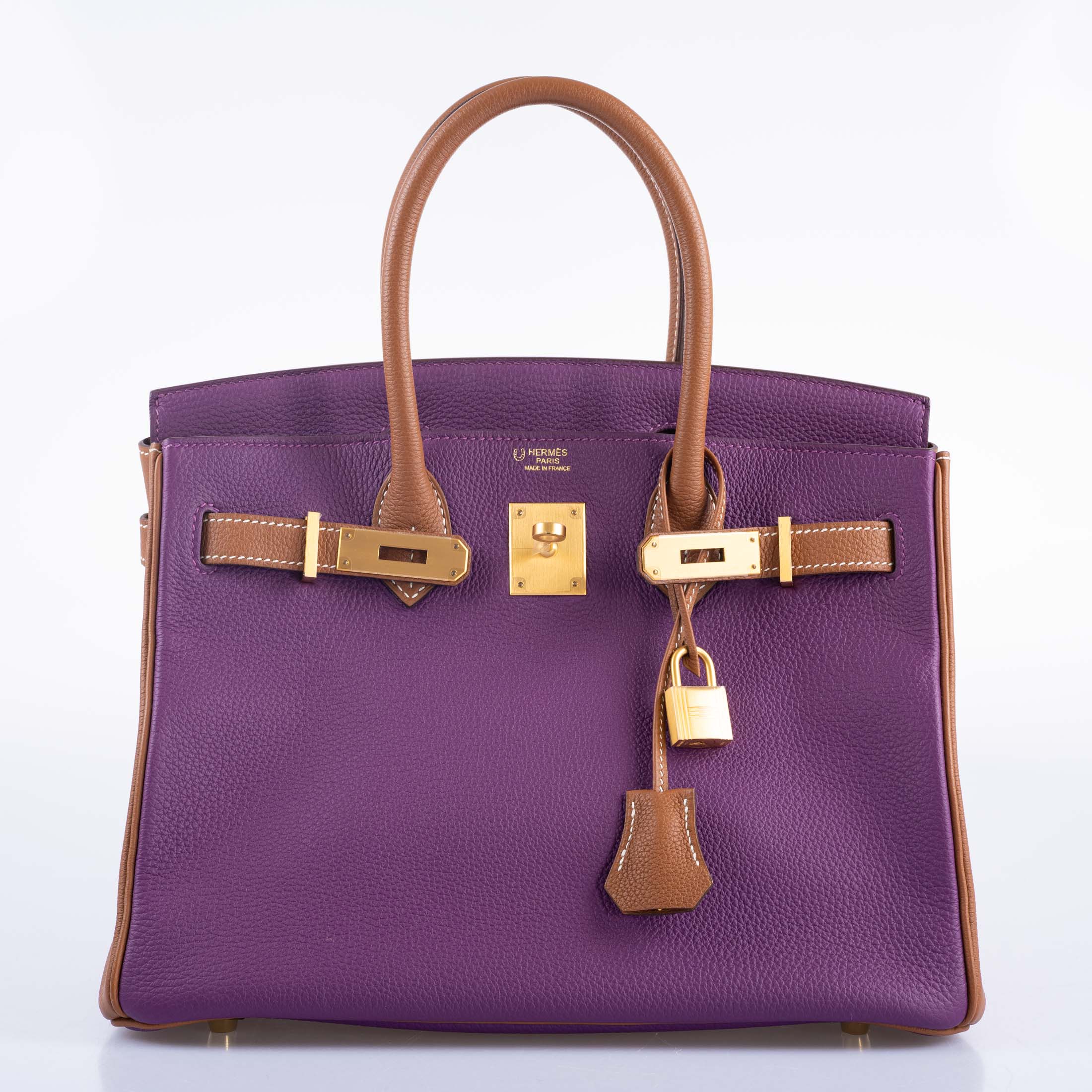 Hermès HSS Birkin 30 Anemone & Gold Togo with Gold Hardware