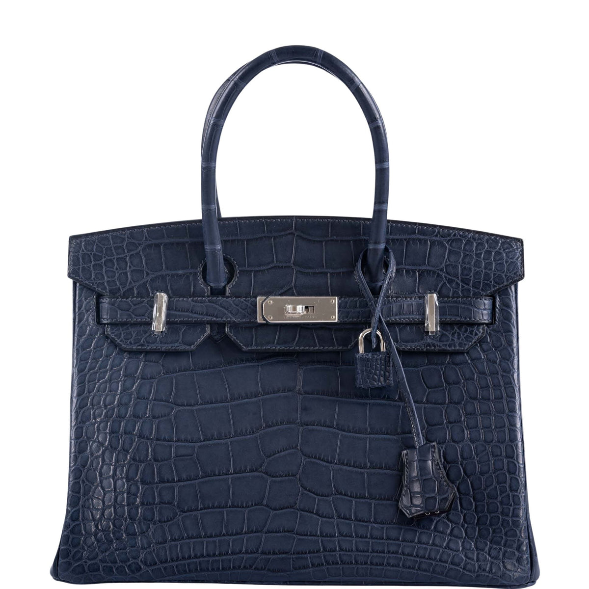 Unbranded inspired Hermès HSS Birkin 30 Blue Marine Matte Alligator &  Cassis Interior with Palladium Hardware, Women's Fashion, Bags & Wallets,  Tote Bags on Carousell