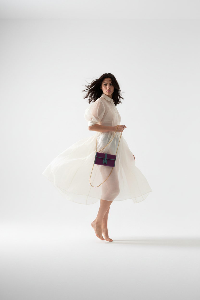 Hermès Jige Élan 29 Touch Anémone Swift and Bleu Paon Niloticus Lizard