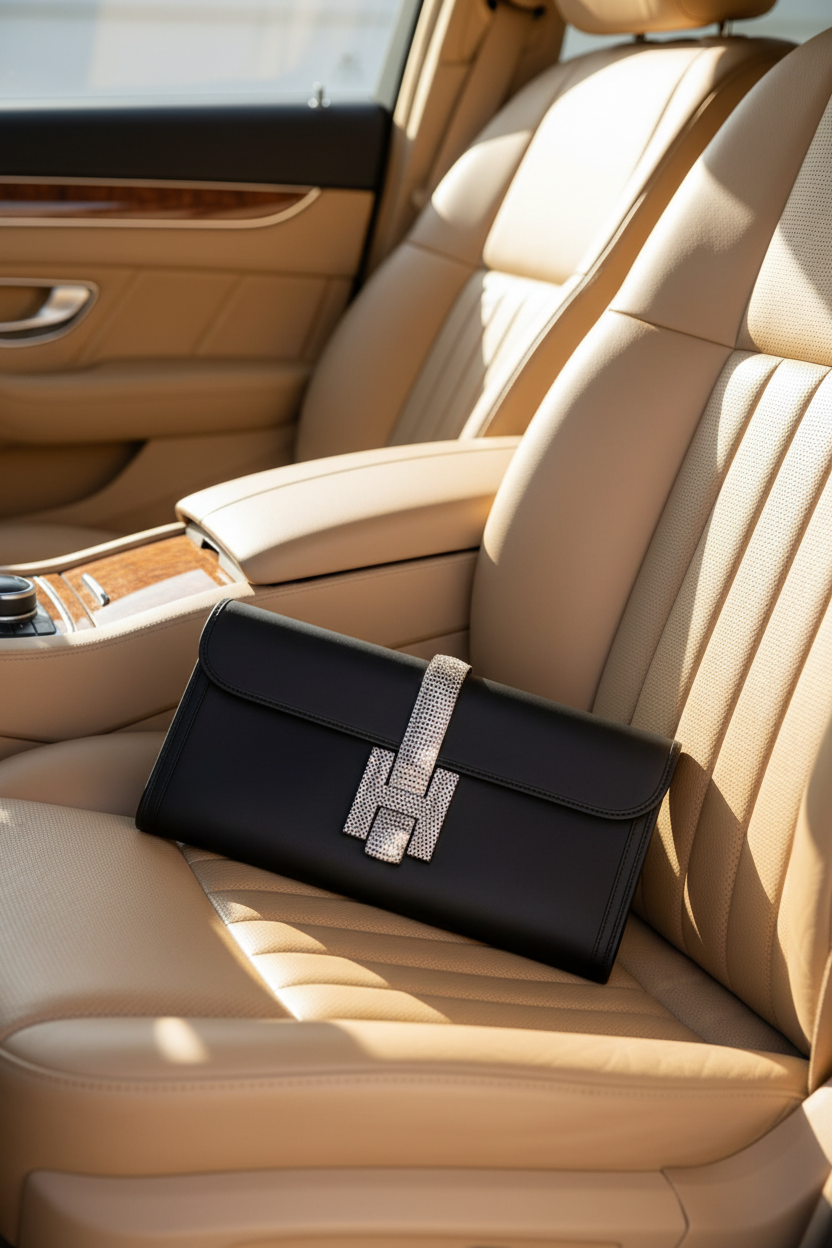 Hermès Jige Élan 29 Touch Noir Swift Ombré Lizard