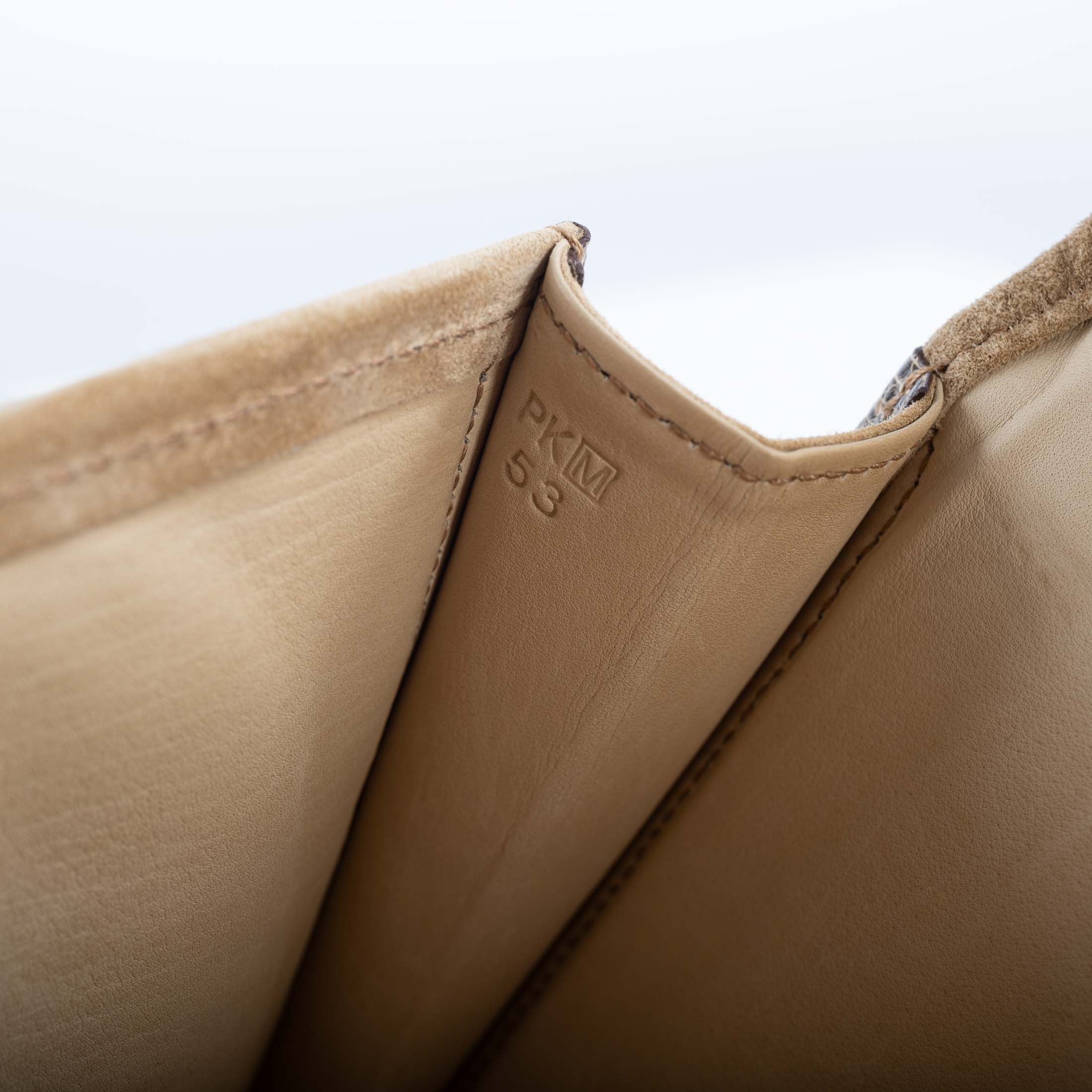 Hermès Jige Elan Clutch Sable Doblis Suede and Ombré Lizard