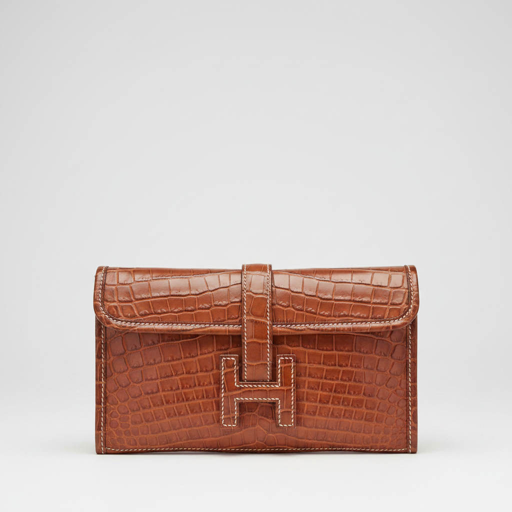 Hermès Jige PM 20 Matte Fauve Niloticus Crocodile
