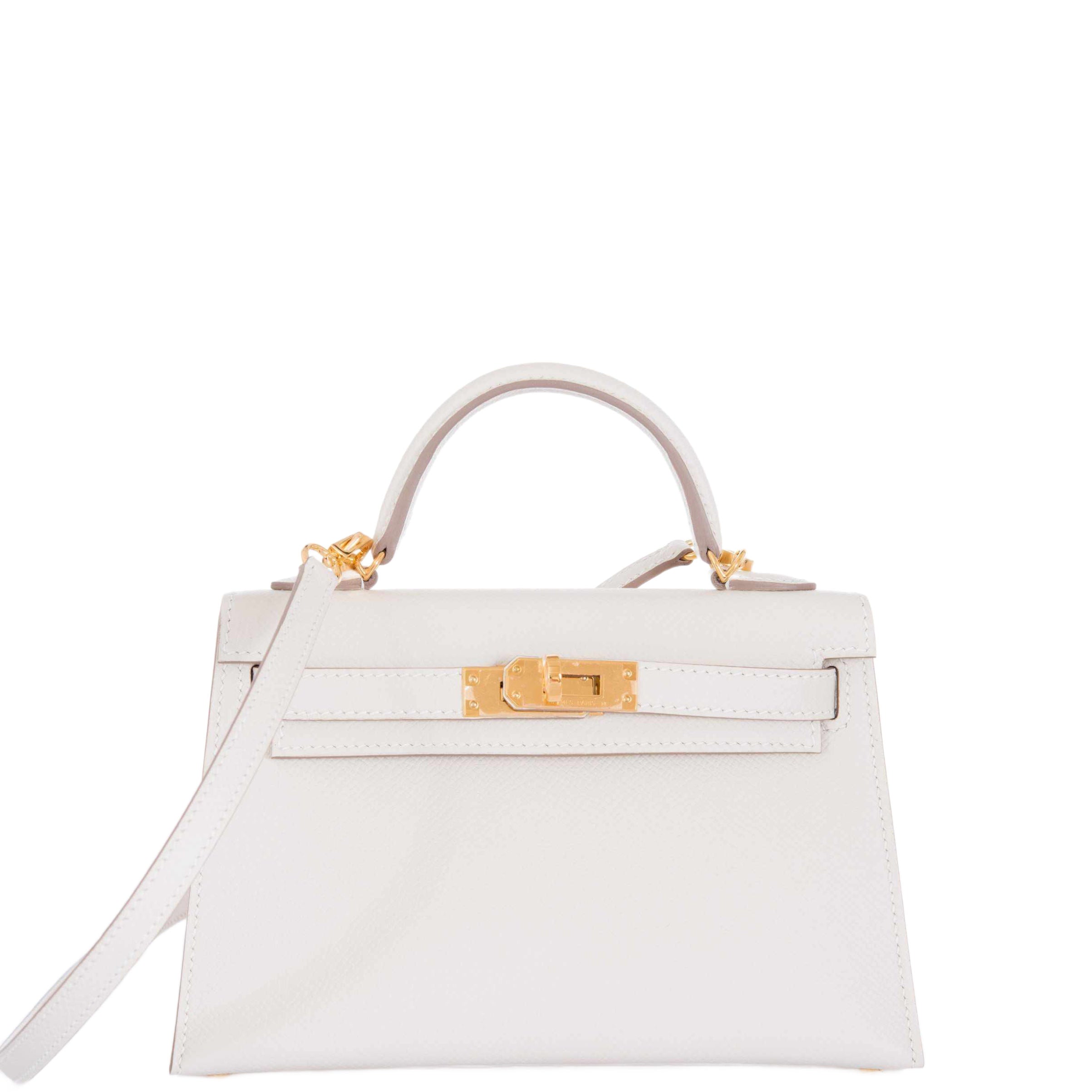 Hermès Kelly 20 Craie Epsom Gold Hardware