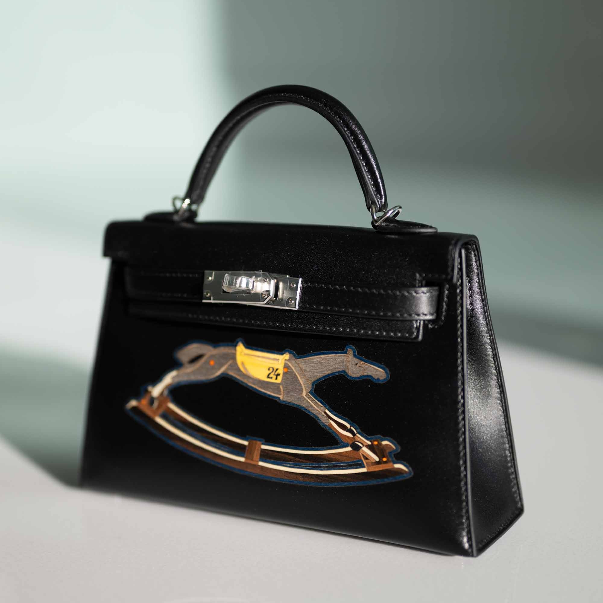 Hermès Kelly 20 Mini II Cheval de Bois Palladium Hardware