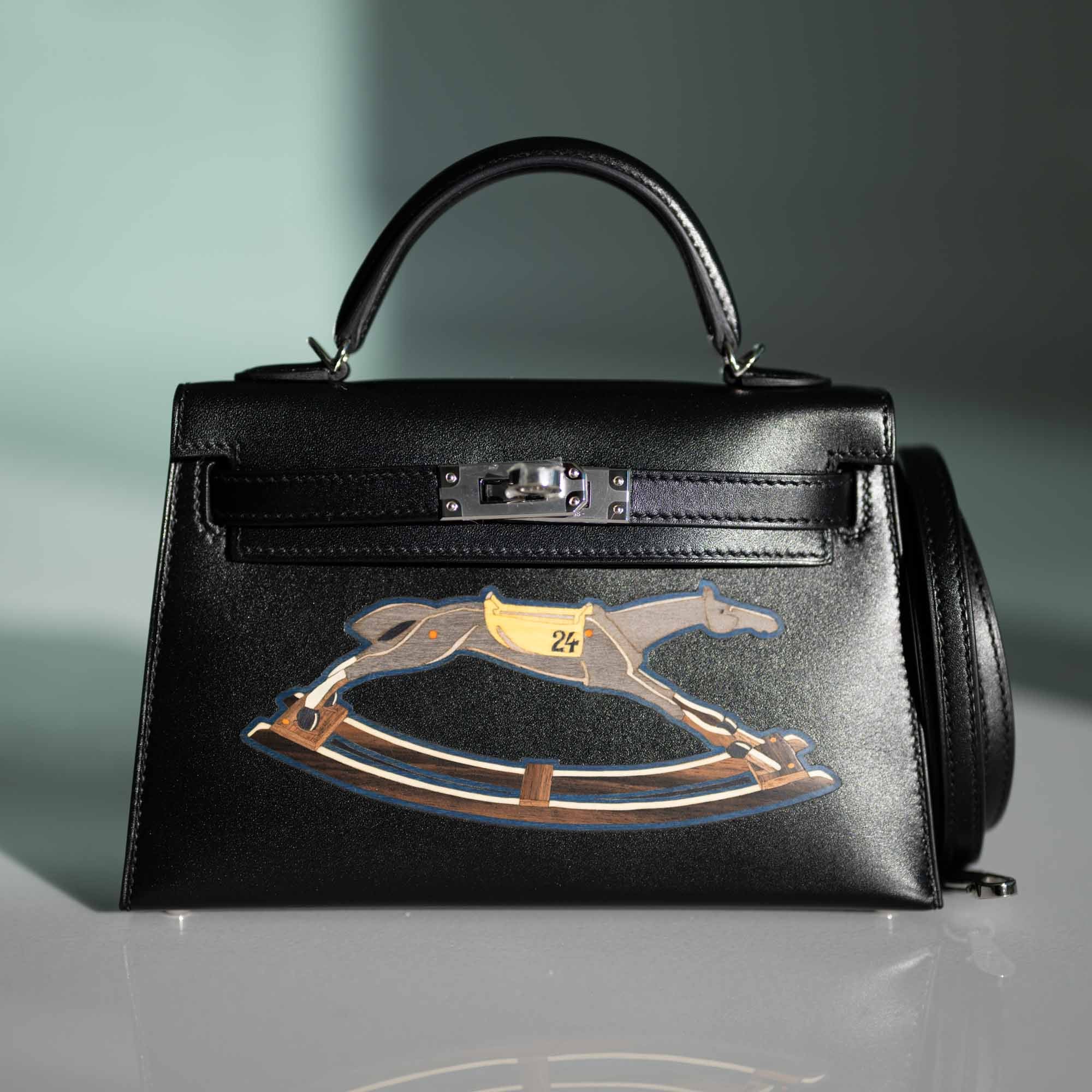 Hermès Kelly 20 Mini II Cheval de Bois Palladium Hardware