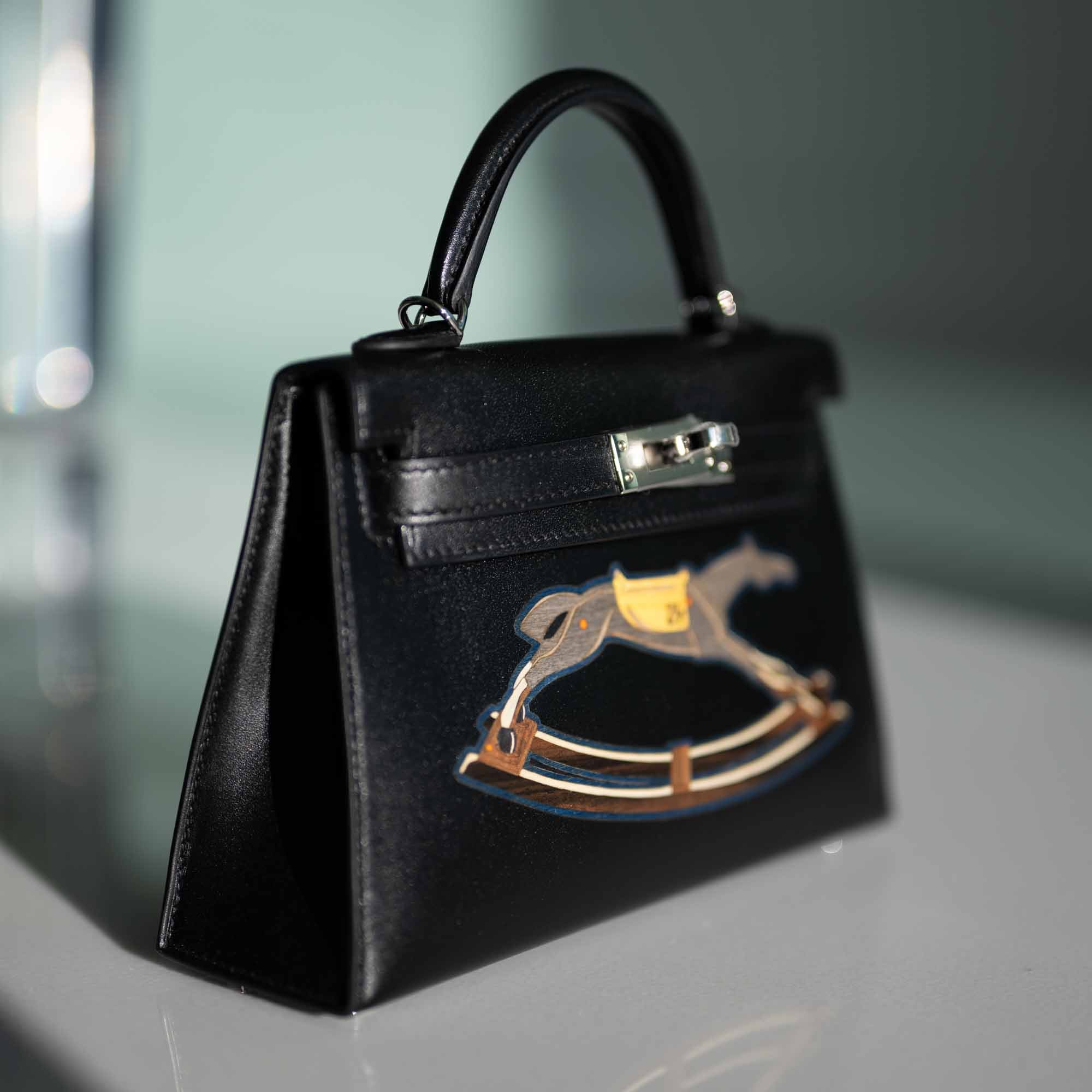 Hermès Kelly 20 Mini II Cheval de Bois Palladium Hardware