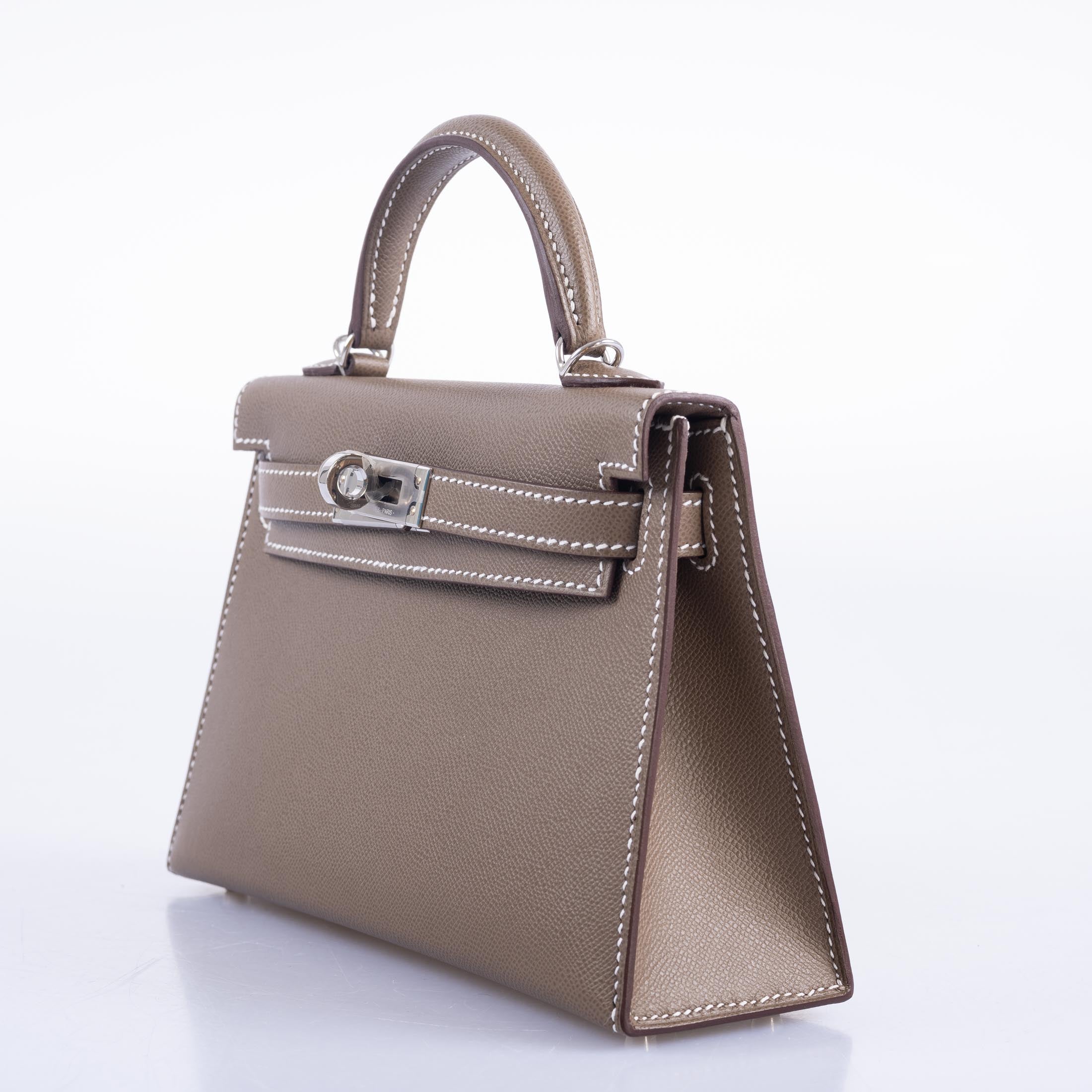 Hermès Kelly 20 Mini II Etoupe Epsom Palladium Hardware