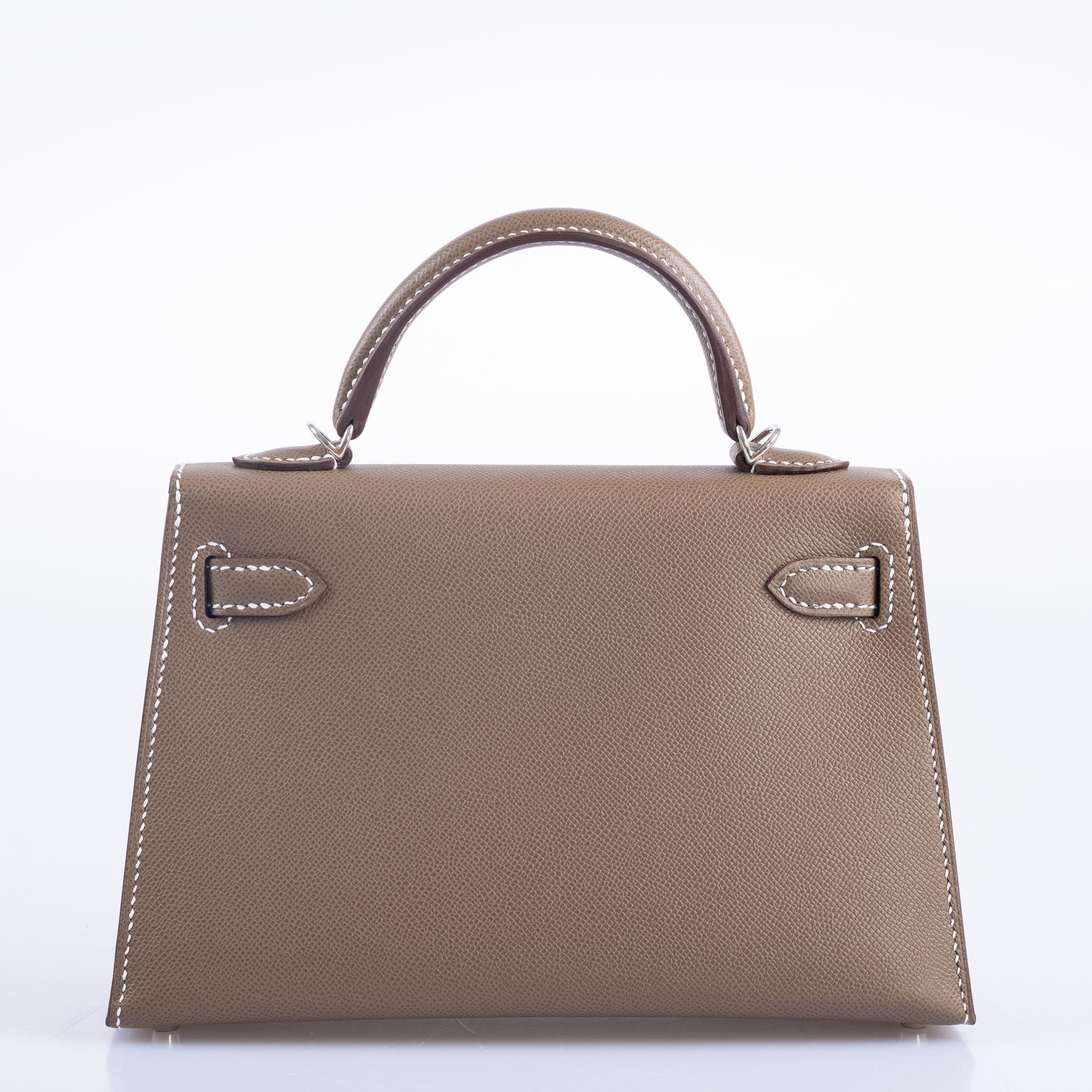 Hermès Kelly 20 Mini II Etoupe Epsom Palladium Hardware