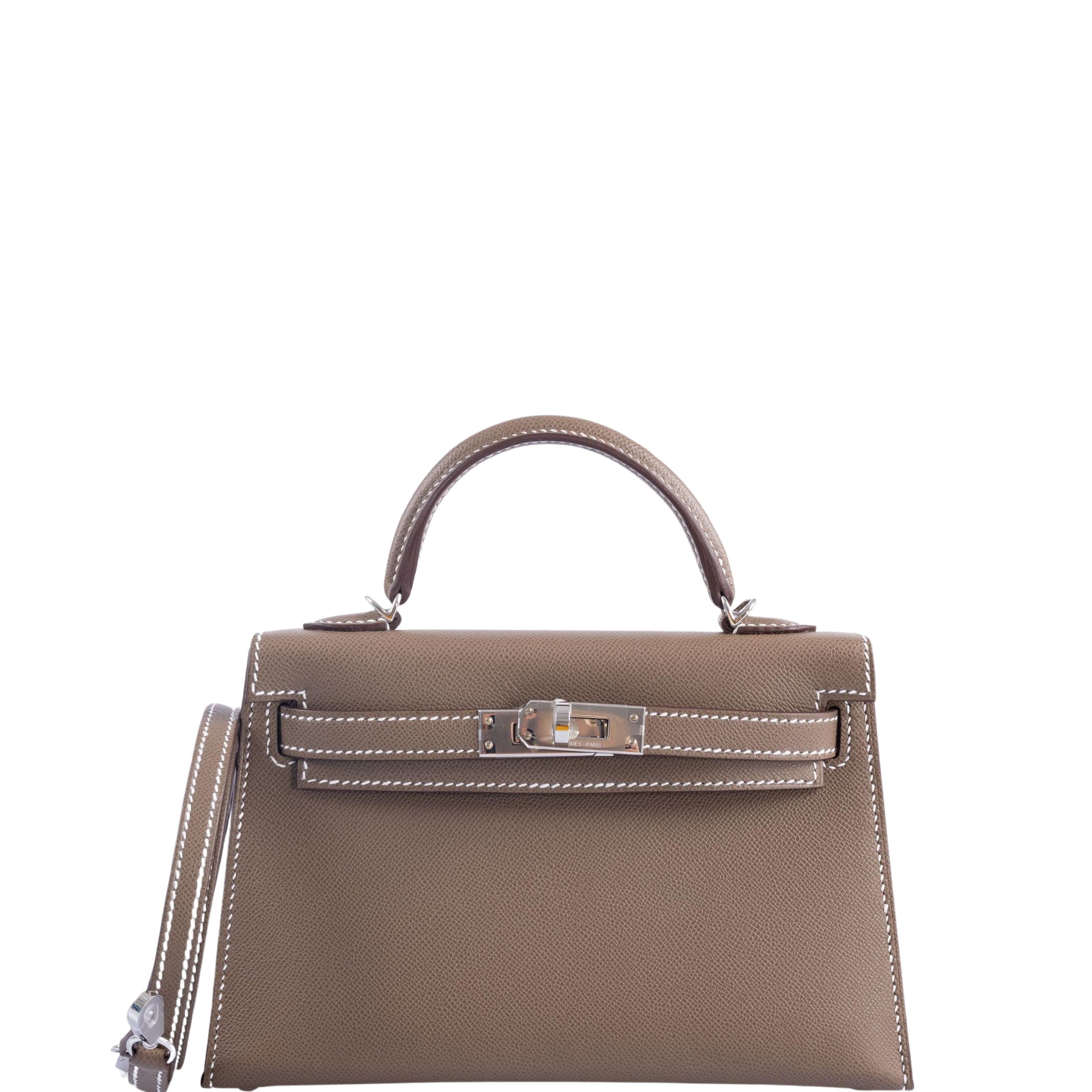 Hermès Kelly 20 Mini II Etoupe Epsom Palladium Hardware