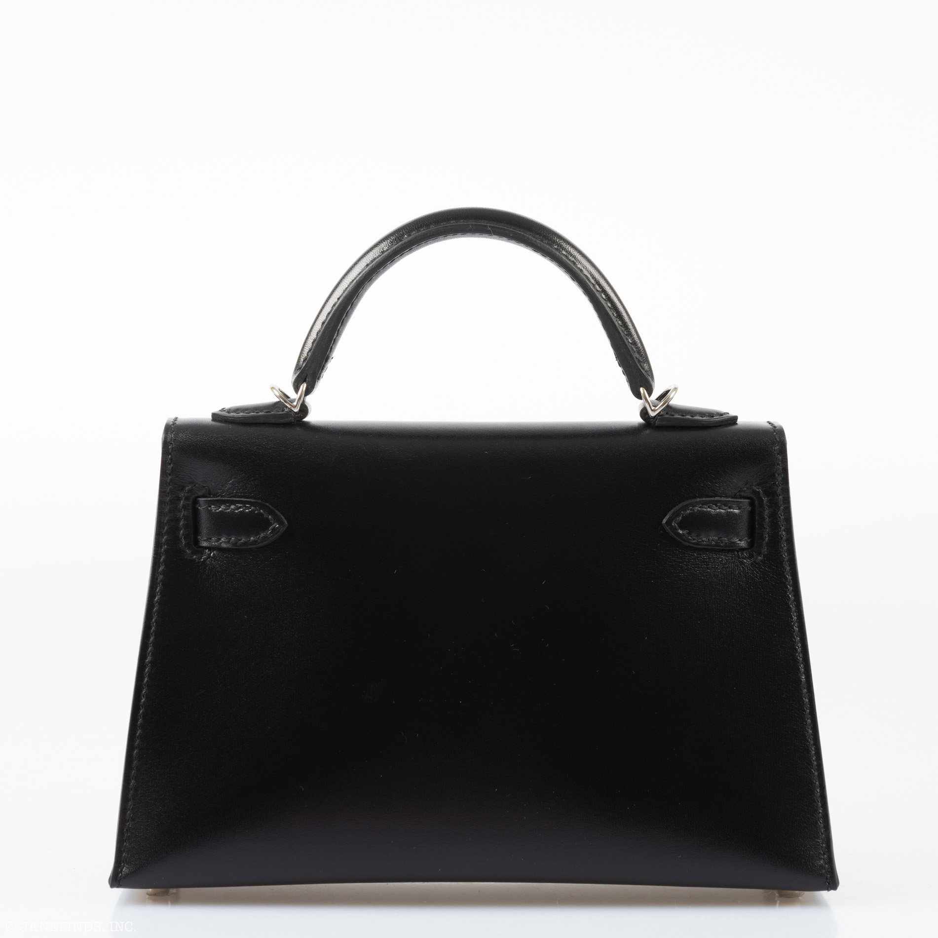 Hermès Mini Kelly 20 II Sellier Noir Box Calf Palladium Hardware