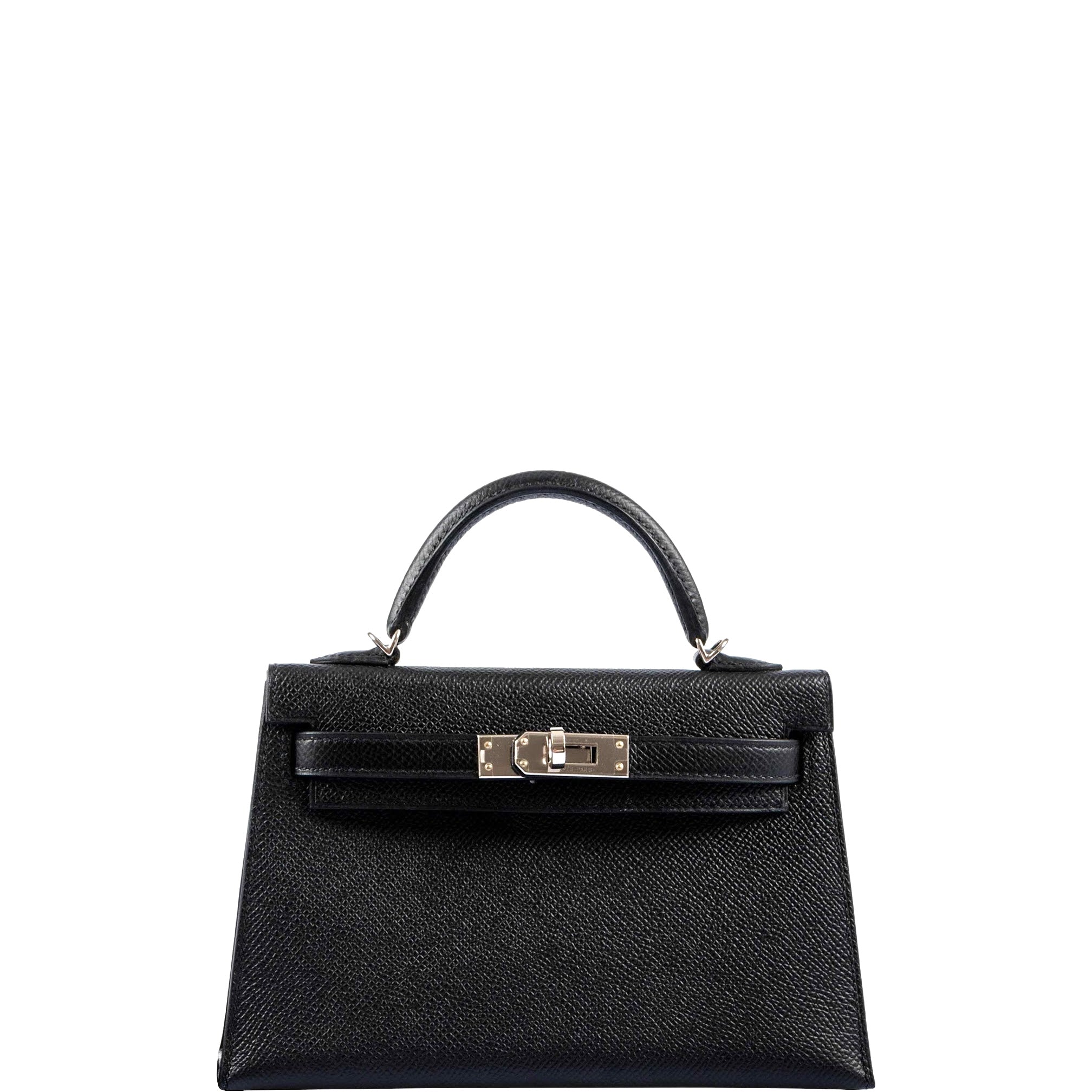 Hermès Kelly 20 Mini II Sellier Black Epsom Palladium
